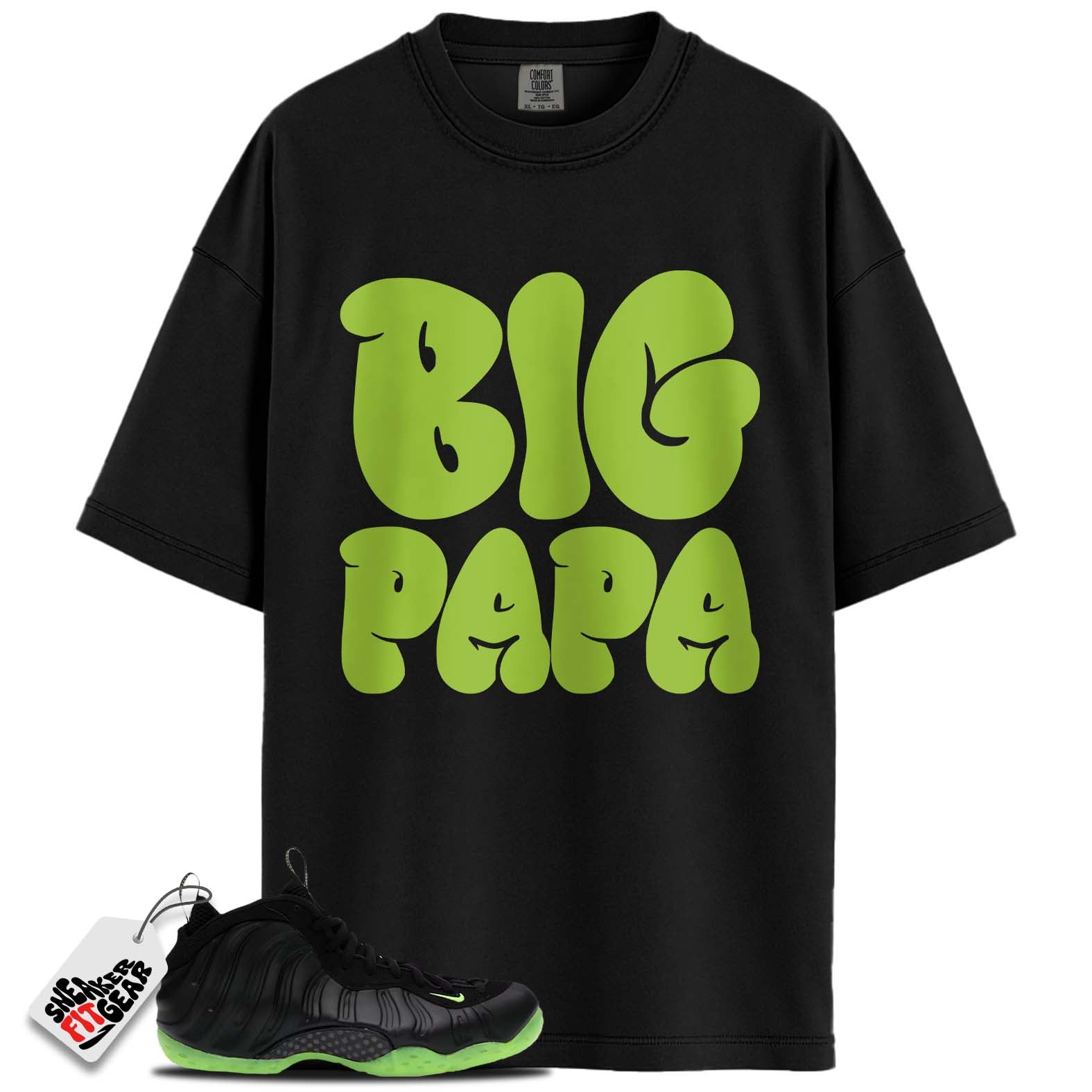 Air Foamposite One Black Volt Match Shirts, BIG PAPAShirts To Match Air Foamposite One Black Volt