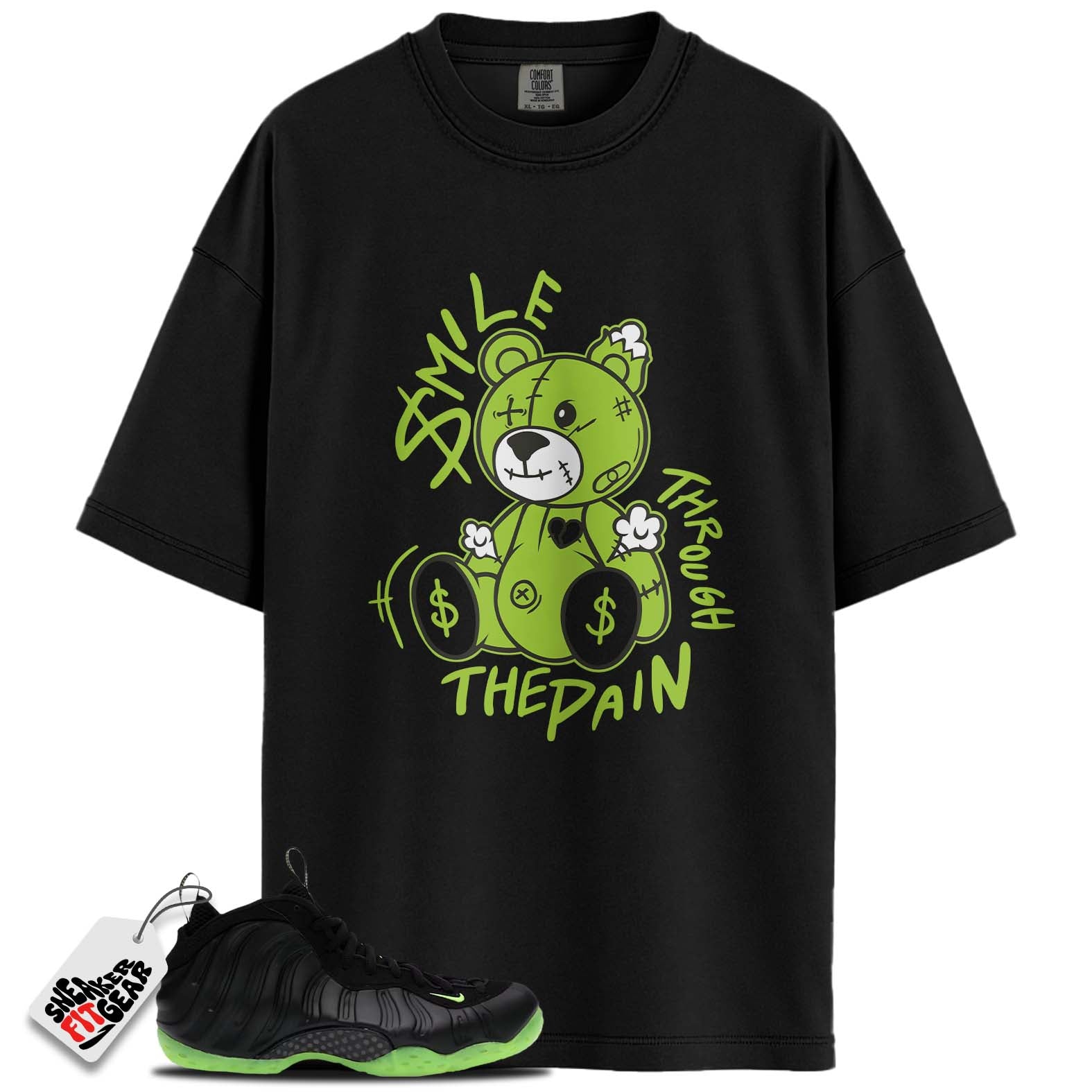 Air Foamposite One Black Volt Match Shirts, SMILEShirts To Match Air Foamposite One Black Volt Main image