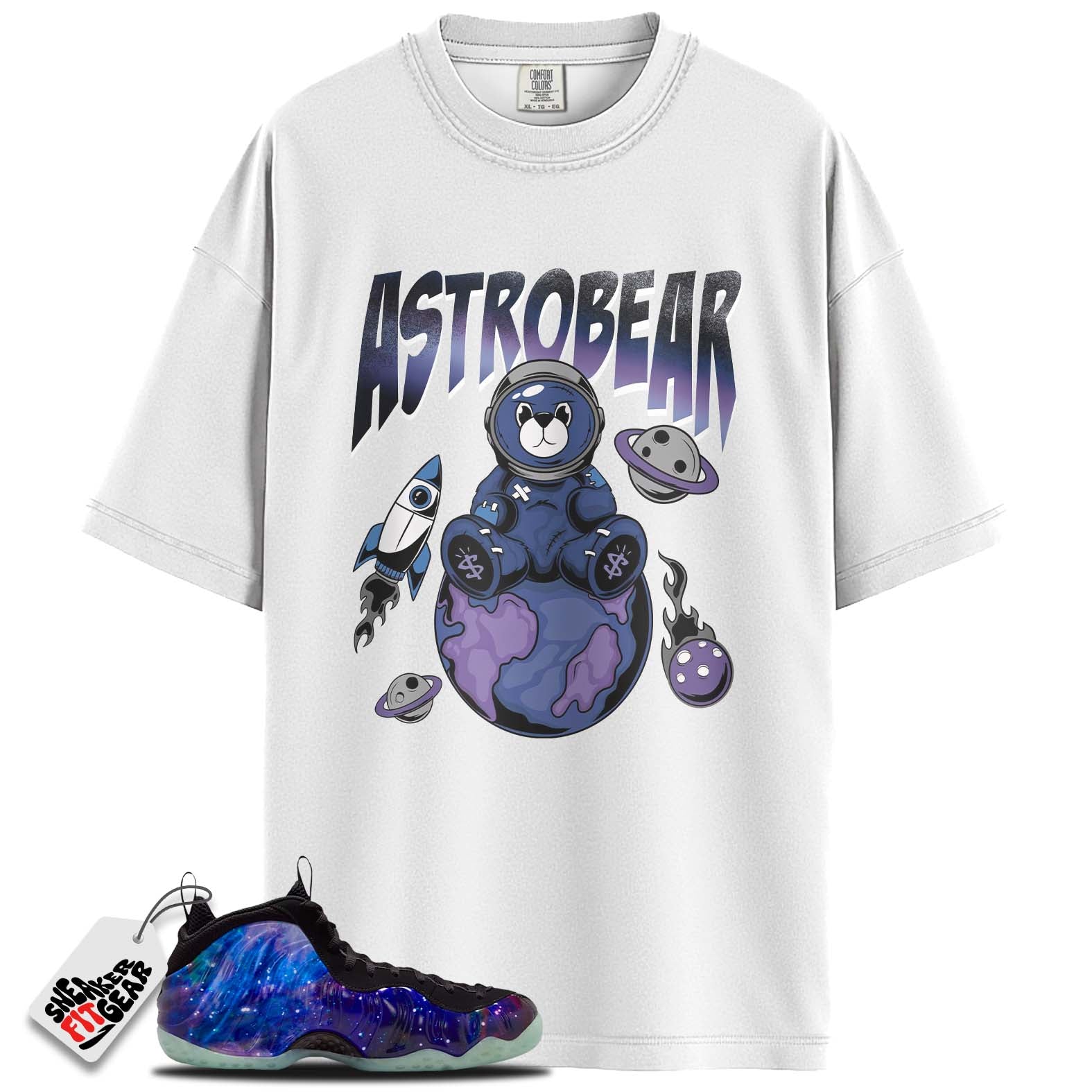 Galaxy Air Foamposite One 2025 Match Shirts, ASTROBEARShirts To Match Galaxy Air Foamposite One 2025