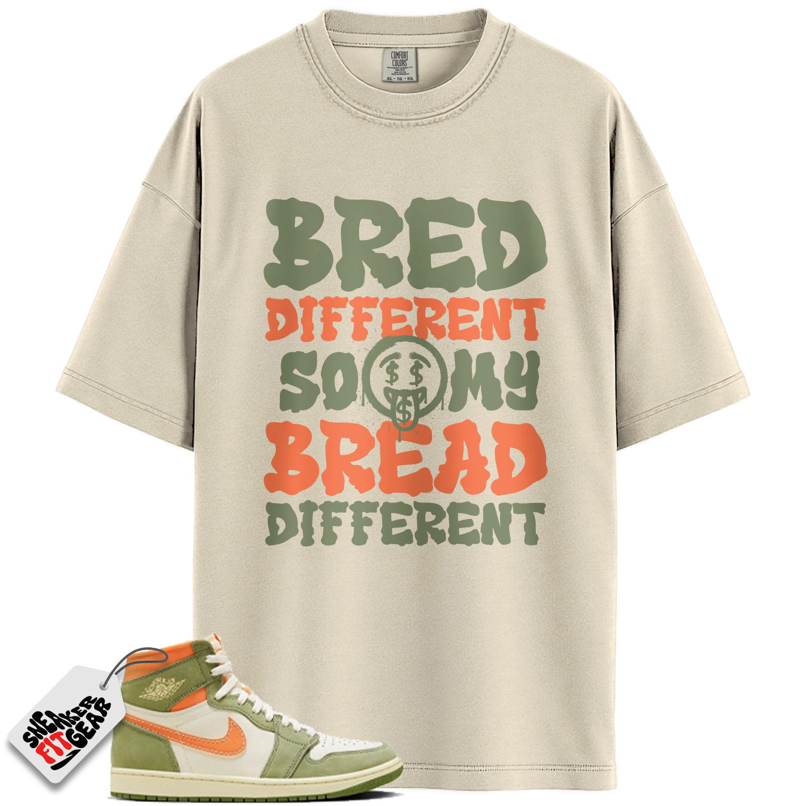 Jordan 1 High OG Craft Celadon Match Shirts, Bred Different So My Bread Different To Match Jordan 1 High OG Craft Celadon