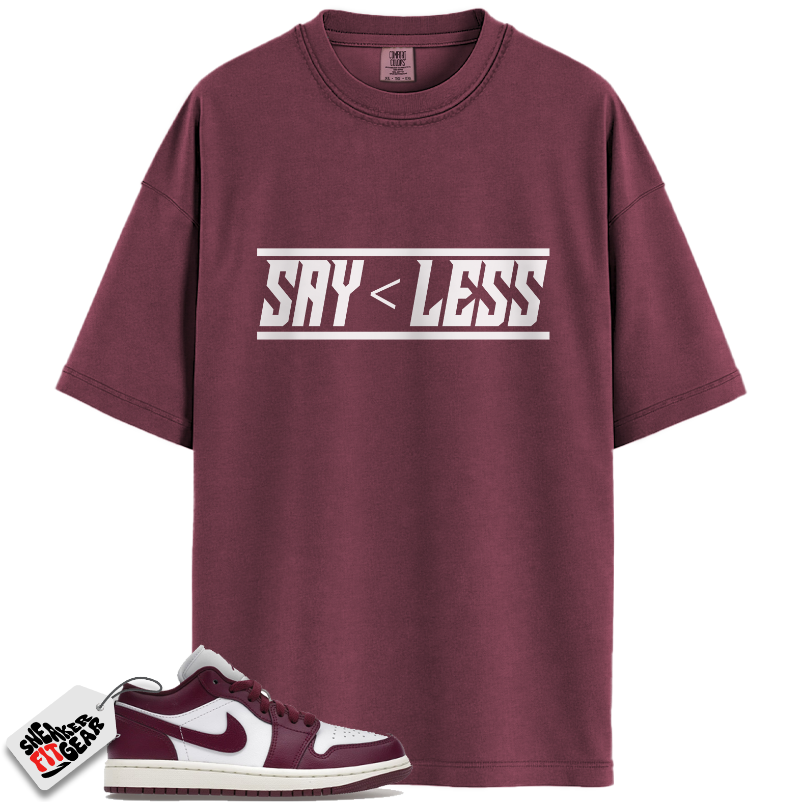 Jordan 1 Low Bordeaux Match Shirts, Say < Less To Match Jordan 1 Low Bordeaux