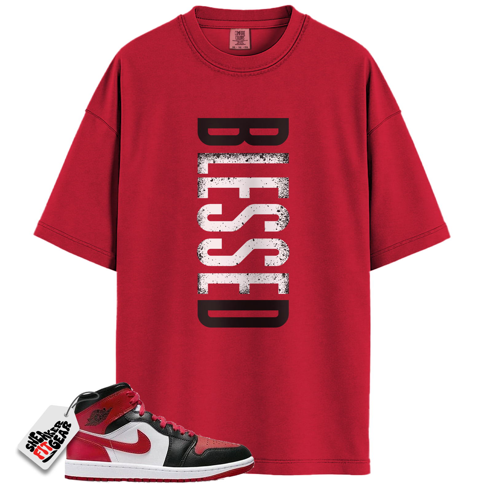 Jordan 1 Mid Alternate Bred Toe Match Shirts, VERTBLS To Match  Jordan 1 Mid Alternate Bred Toe