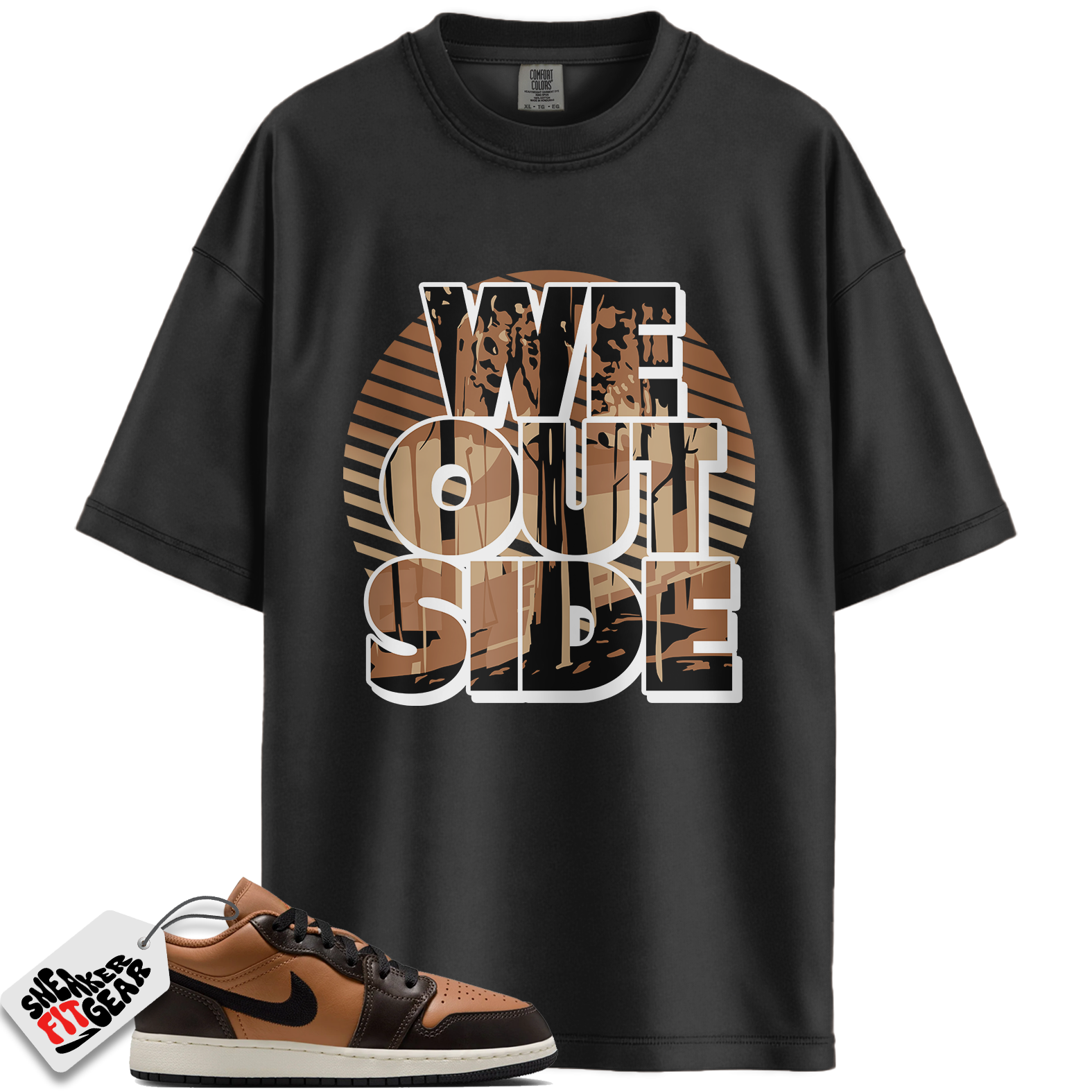 Jordan 1 Low SE Flax Baroque Brown Match Shirts, We Outside To Match Jordan 1 Low SE Flax Baroque Brown Main image
