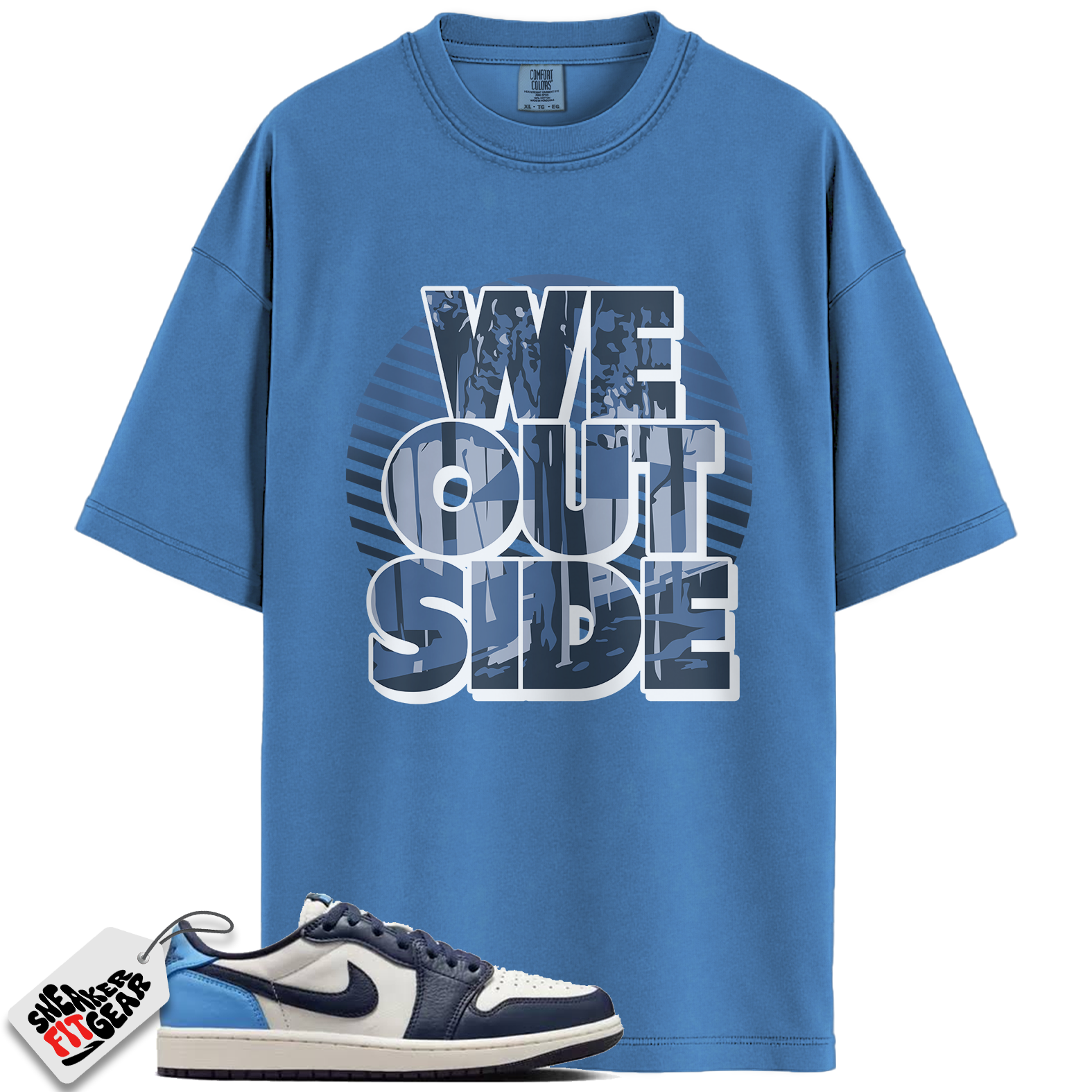 Jordan 1 Low OG Obsidian Match Shirts, We Outside To Match Jordan 1 Low OG Obsidian Main image