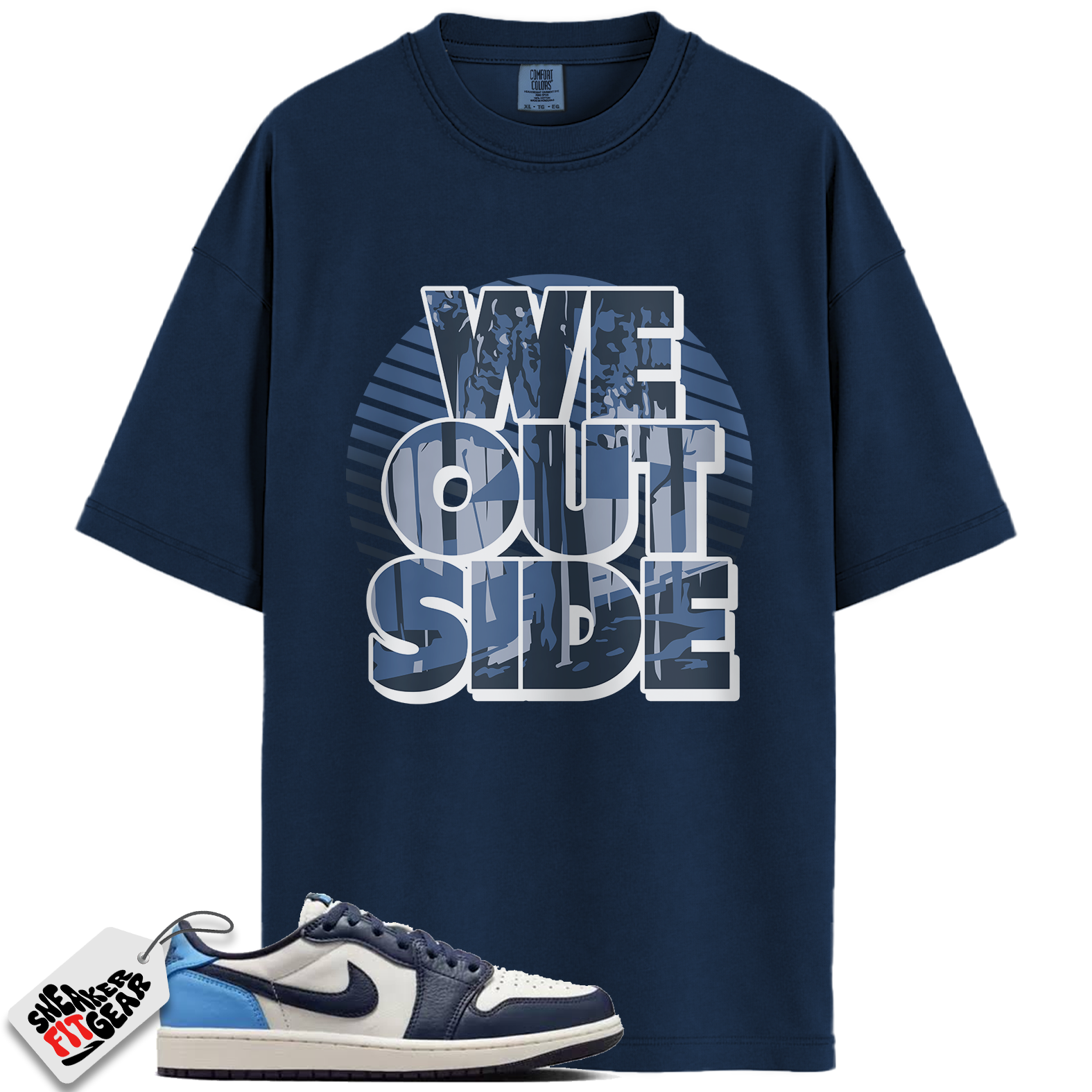 Jordan 1 Low OG Obsidian Match Shirts, We Outside To Match Jordan 1 Low OG Obsidian Main image