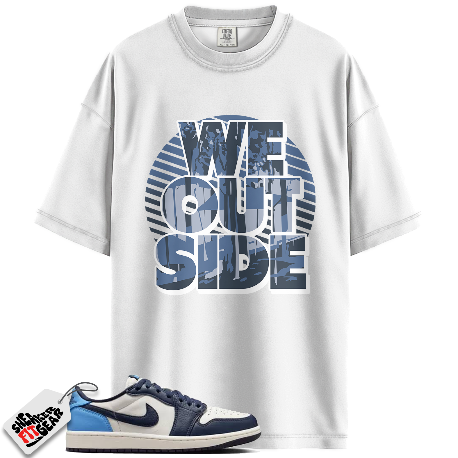 Jordan 1 Low OG Obsidian Match Shirts, We Outside To Match Jordan 1 Low OG Obsidian Main image