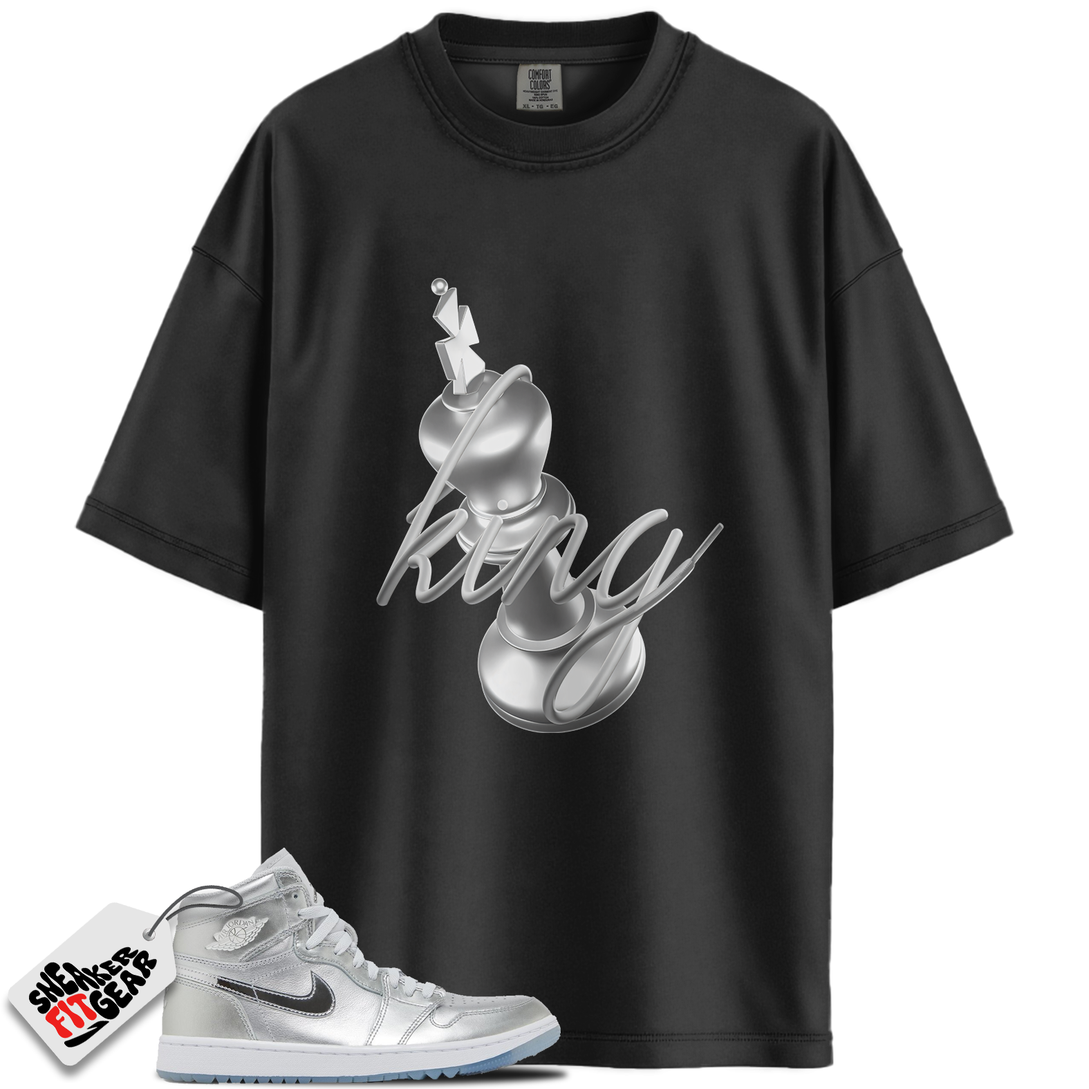 Jordan 1 High Golf Gift Giving Pack Match Shirts, 3D King Sneaker Tee To Match Jordan 1 High Golf Gift Giving Pack