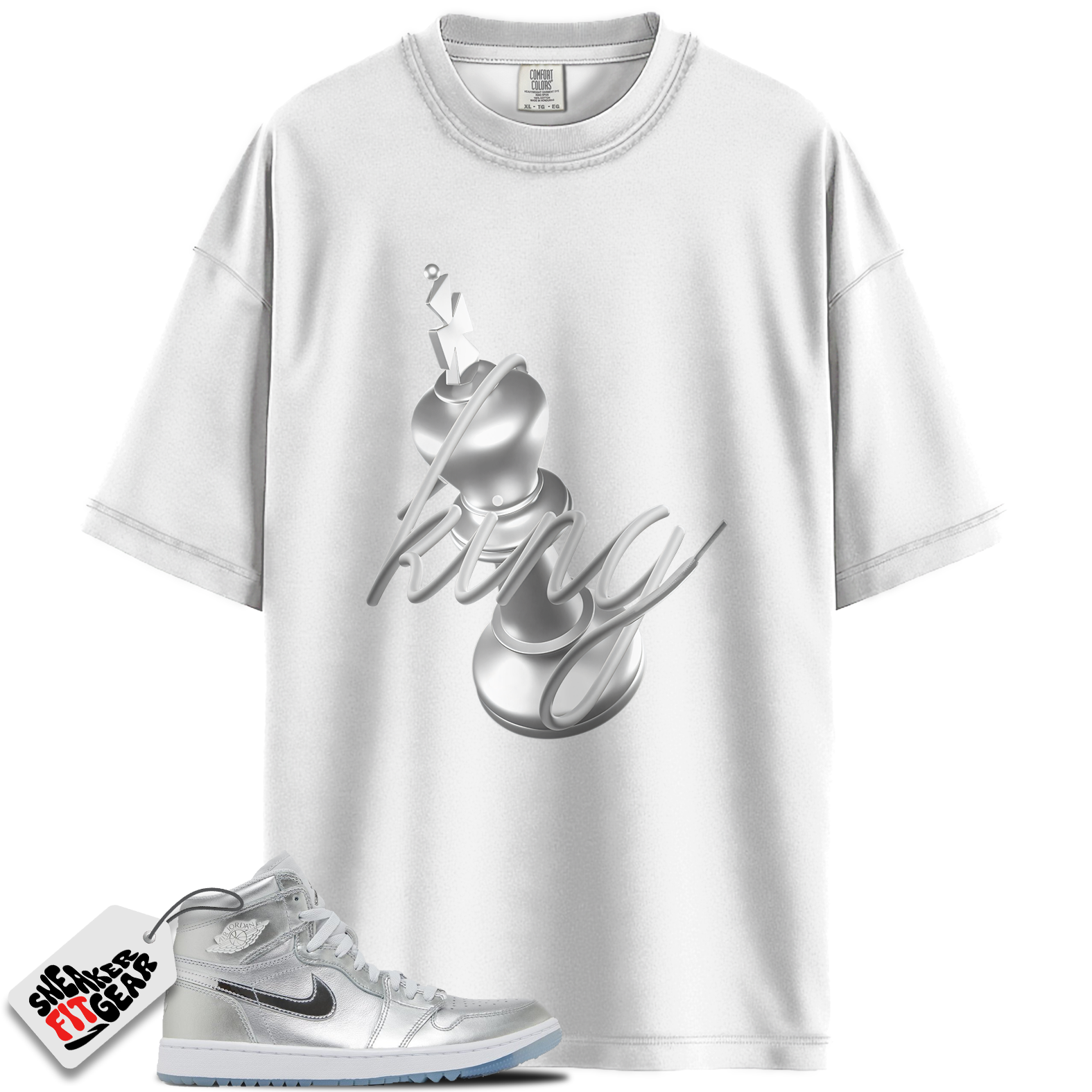 Jordan 1 High Golf Gift Giving Pack Match Shirts, 3D King Sneaker Tee To Match Jordan 1 High Golf Gift Giving Pack