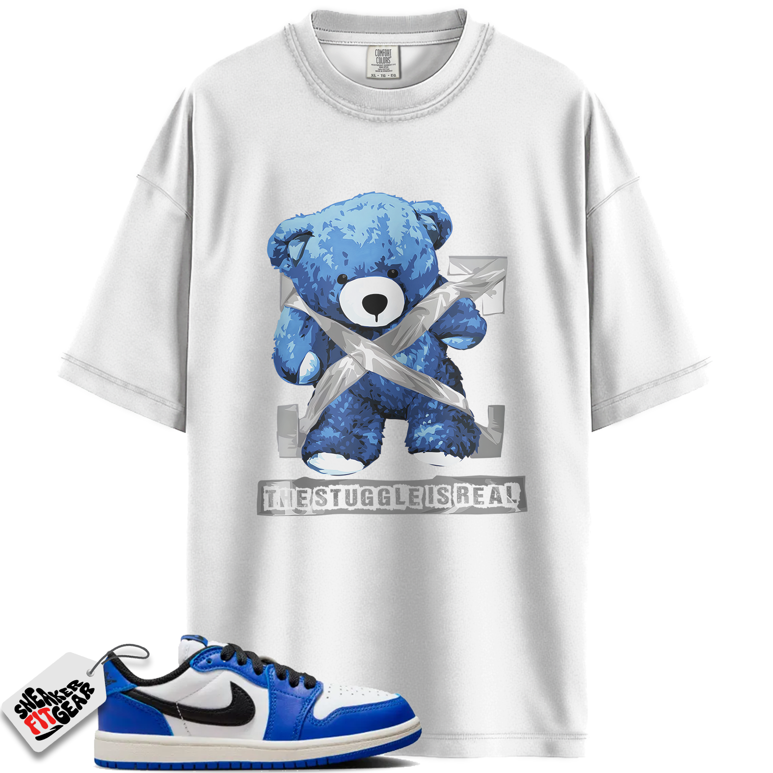 Jordan 1 Retro Low OG Game Royal Match Shirts, The Stuggle Is Real To Match Jordan 1 Retro Low OG Game Royal Main image