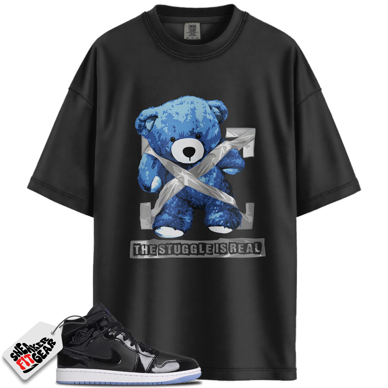 Jordan 1 Mid SE Space Jam Match Shirts, The Stuggle Is Real To Match Jordan 1 Mid SE Space Jam