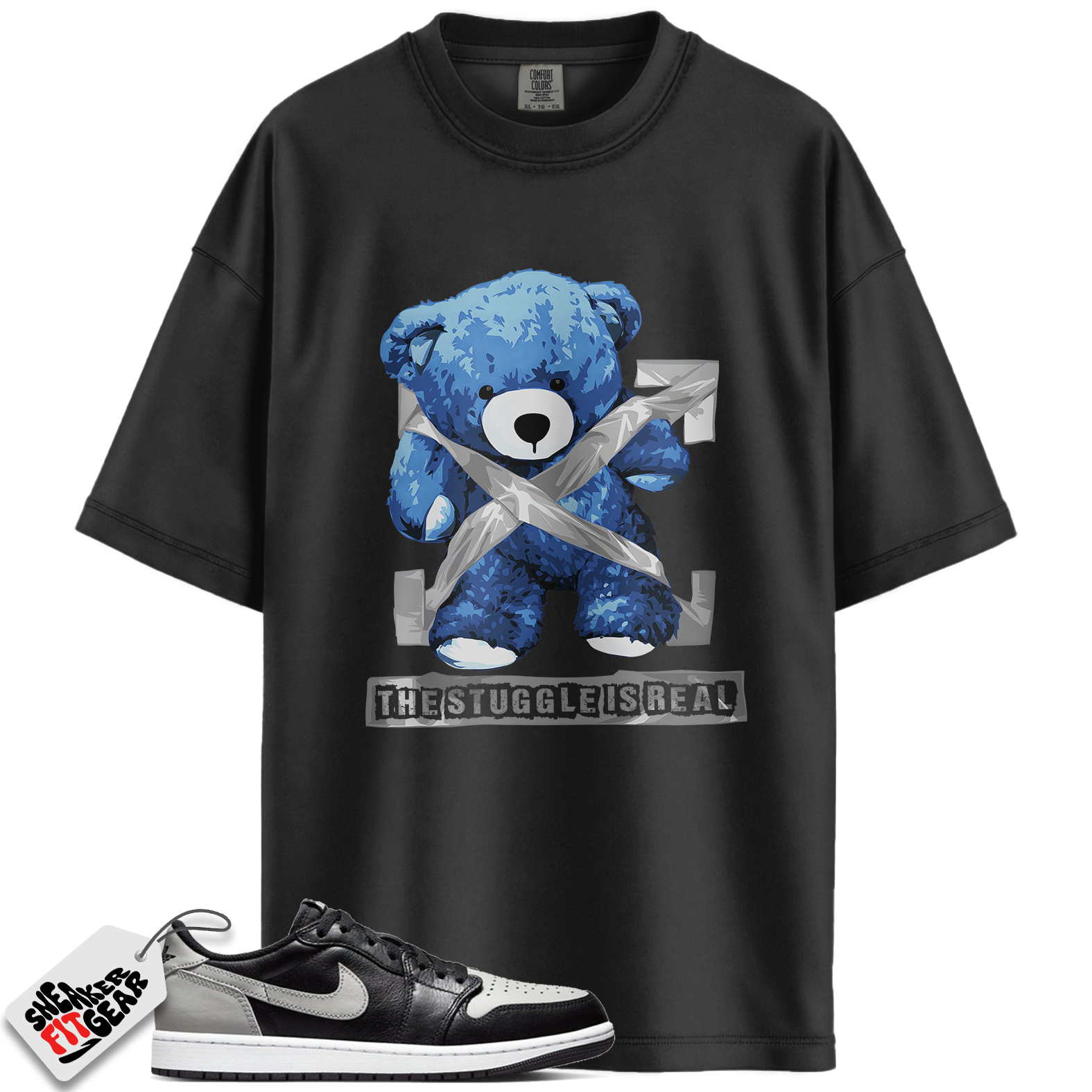 Jordan 1 Retro Low OG Shadow (2024) Match Shirts, The Stuggle Is Real To Match  Jordan 1 Retro Low OG Shadow (2024)