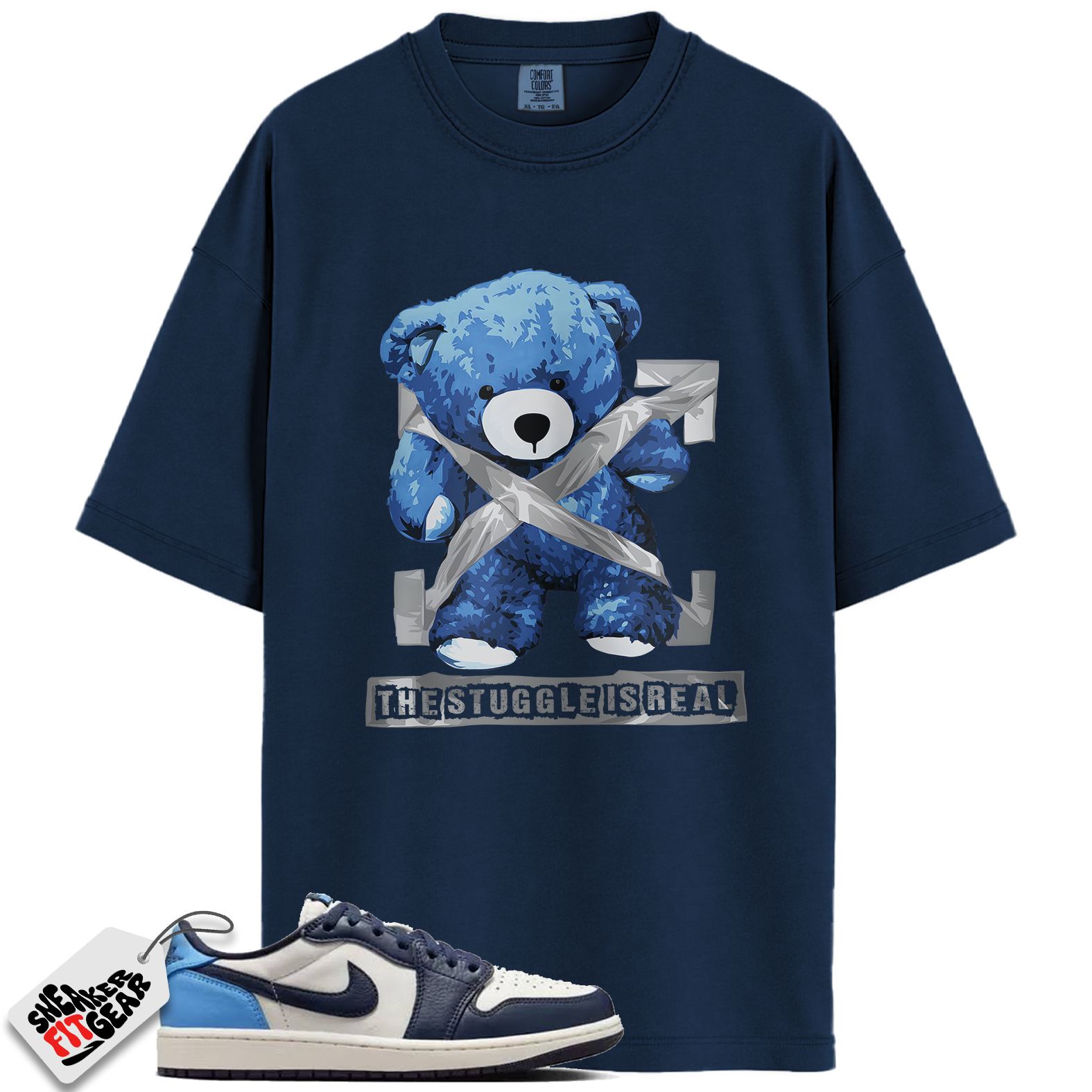 Jordan 1 Low OG Obsidian Match Shirts, The Stuggle Is Real To Match Jordan 1 Low OG Obsidian