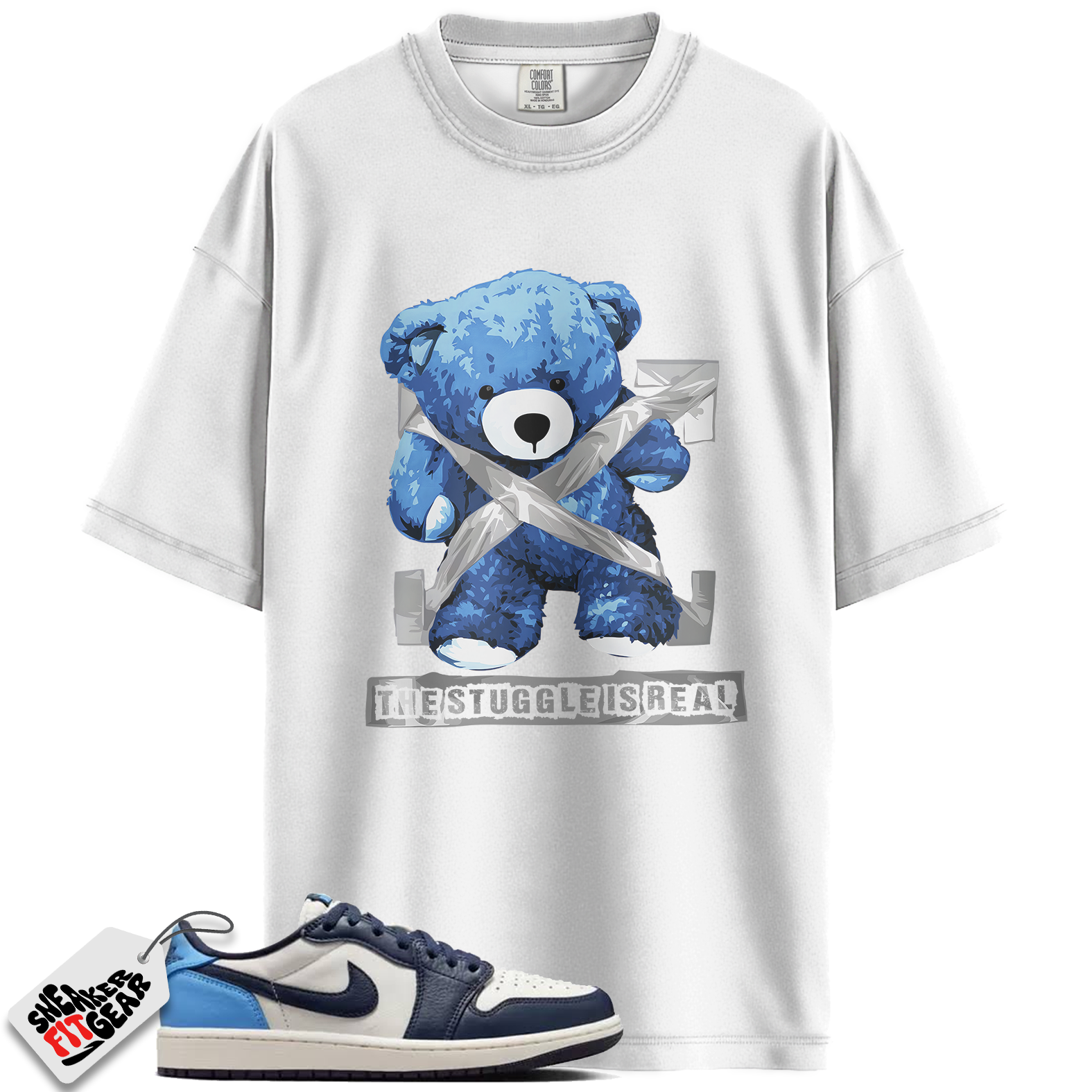Jordan 1 Low OG Obsidian Match Shirts, The Stuggle Is Real To Match Jordan 1 Low OG Obsidian