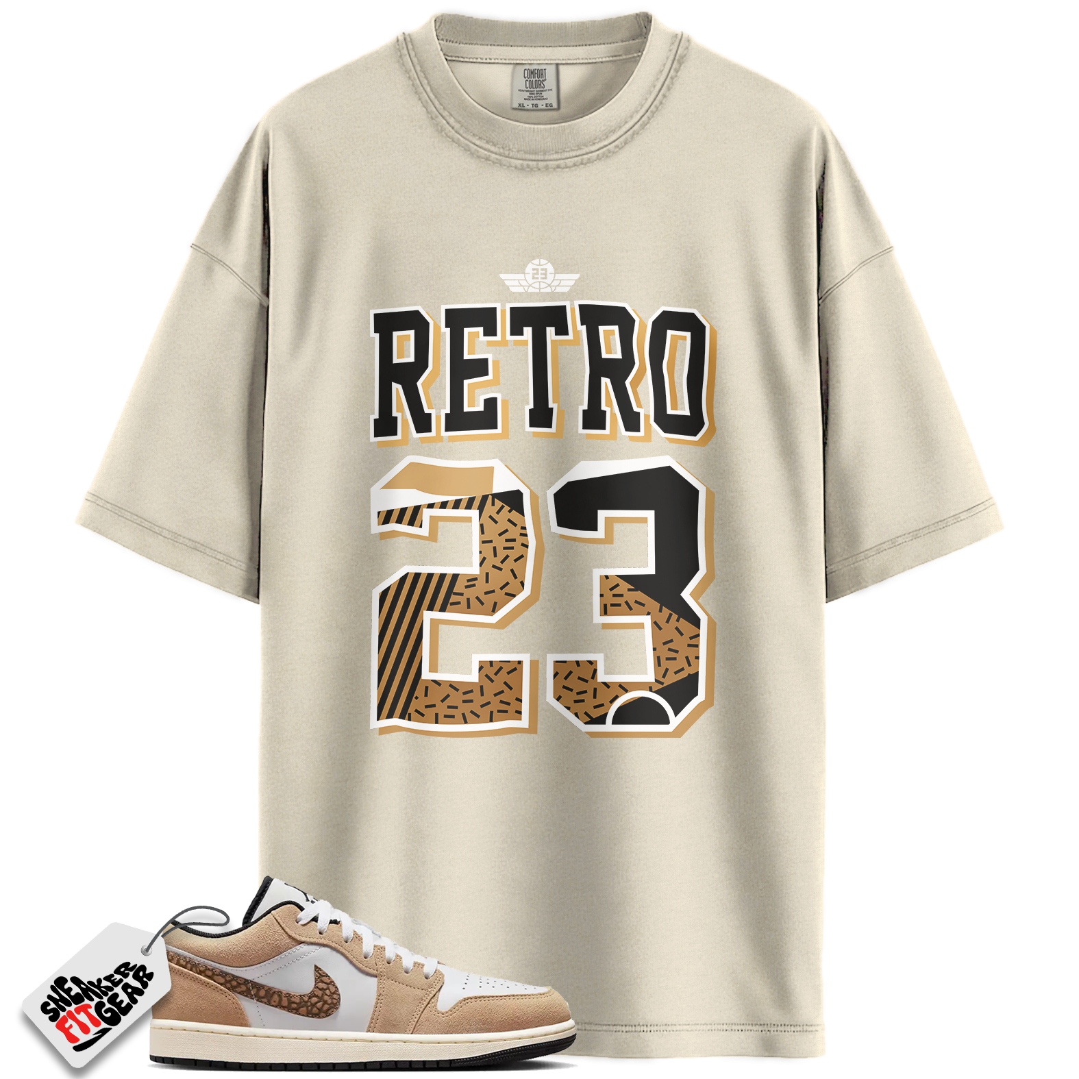 Jordan 1 Low SE Brown Elephant Match Shirts, Retro 23 Shirt To Match Jordan 1 Low SE Brown Elephant