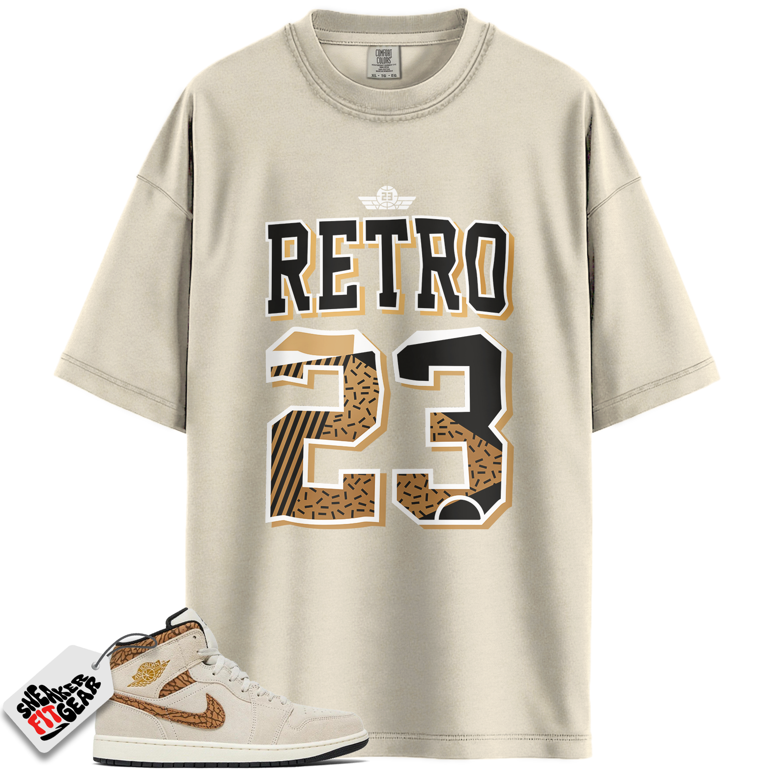 Jordan 1 Mid SE Brown Elephant Match Shirts, Retro 23 Shirt To Match Jordan 1 Mid SE Brown Elephant