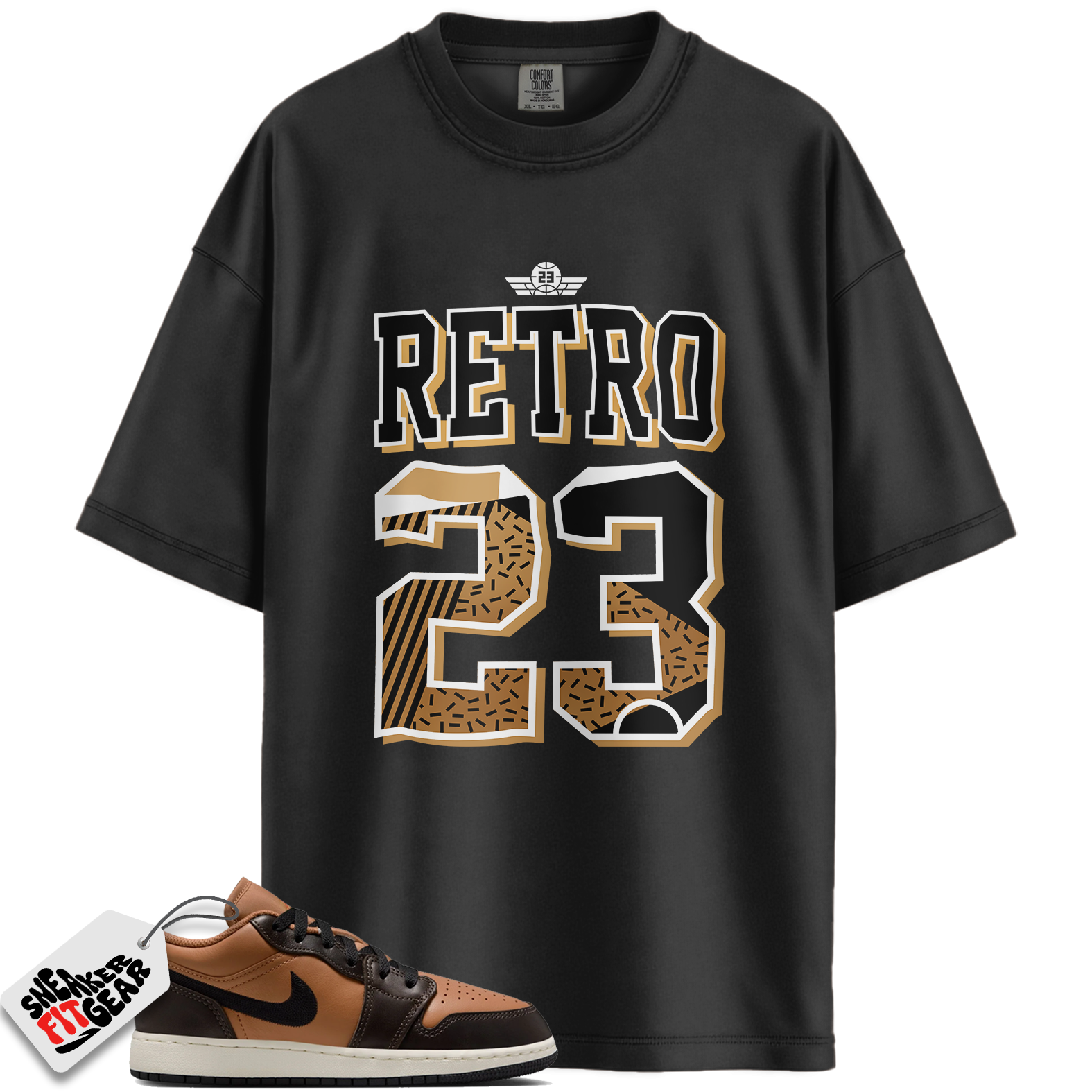 Jordan 1 Low SE Flax Baroque Brown Match Shirts, Retro 23 Shirt To Match Jordan 1 Low SE Flax Baroque Brown Main image