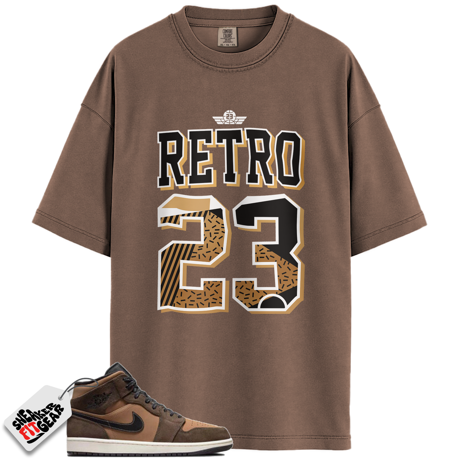 Jordan 1 Mid SE Dark Chocolate Match Shirts, Retro 23 Shirt To Match Jordan 1 Mid SE Dark Chocolate