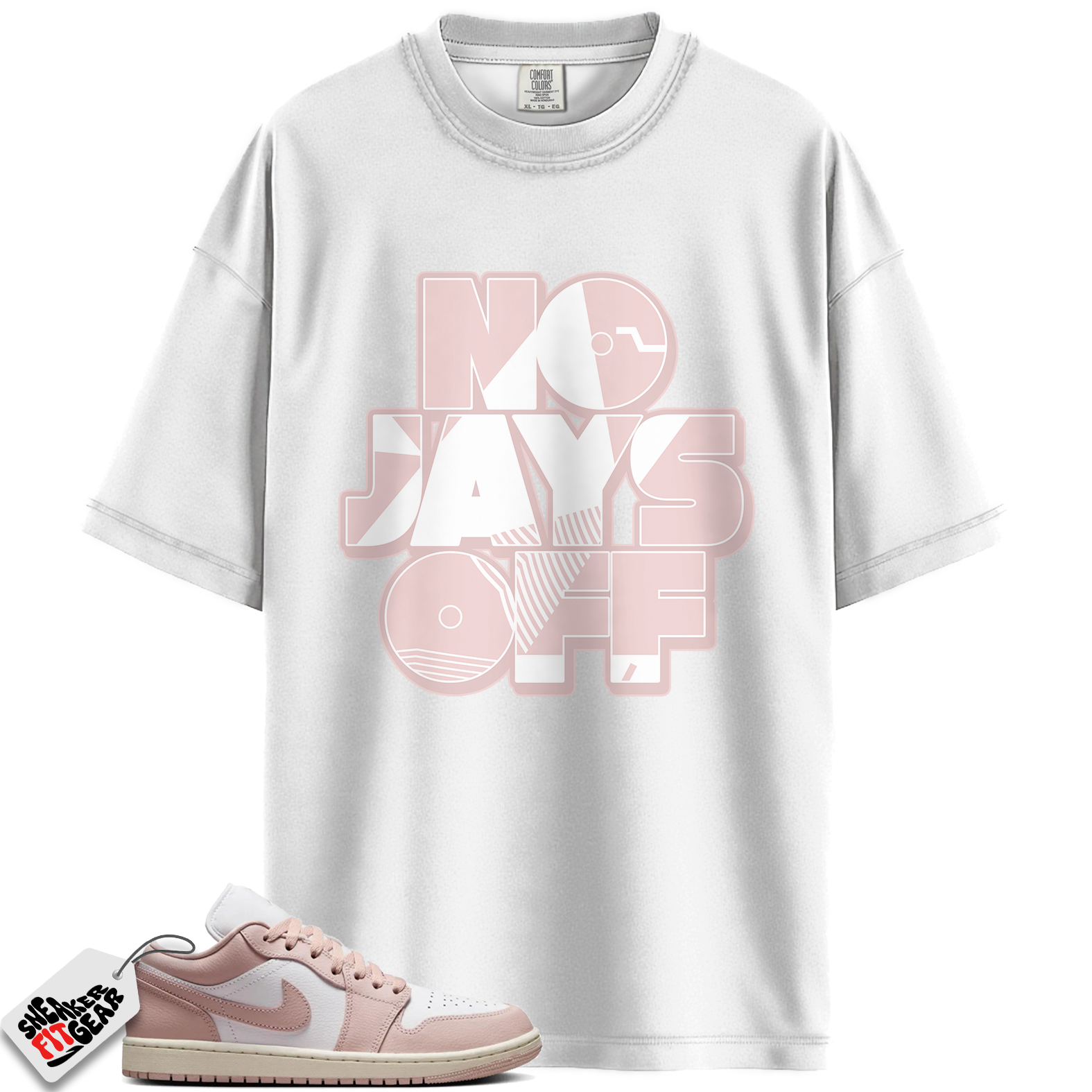 Women's Jordan 1 Low Pink Oxford Match Shirts, Jay All Day Shirt To Match Women's Jordan 1 Low Pink Oxford Main image