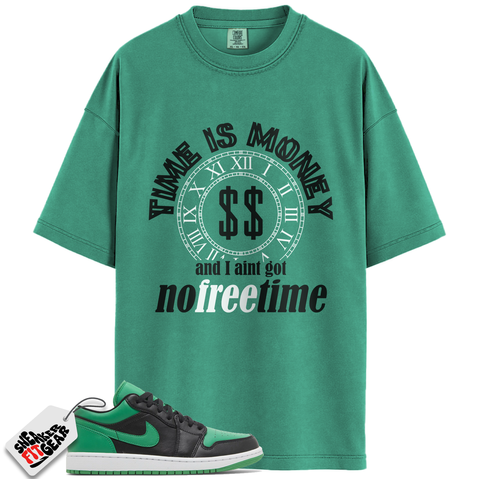 Jordan 1 Low Lucky Green Match Shirts, Free Time Shirt To Match Jordan 1 Low Lucky Green