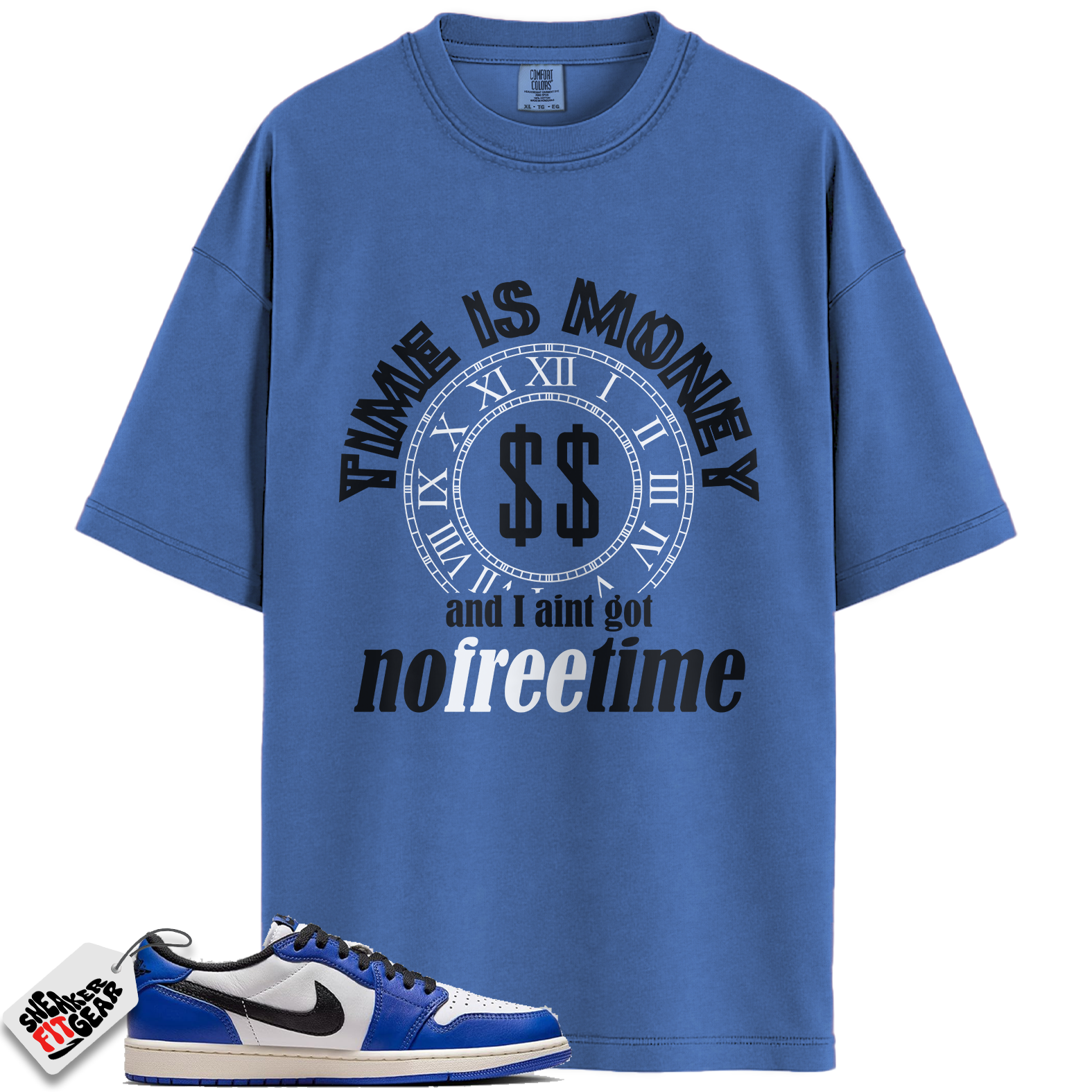 Jordan 1 Low Game Royal Style Match Shirts, Free Time Shirt To Match Jordan 1 Low Game Royal Style Main image