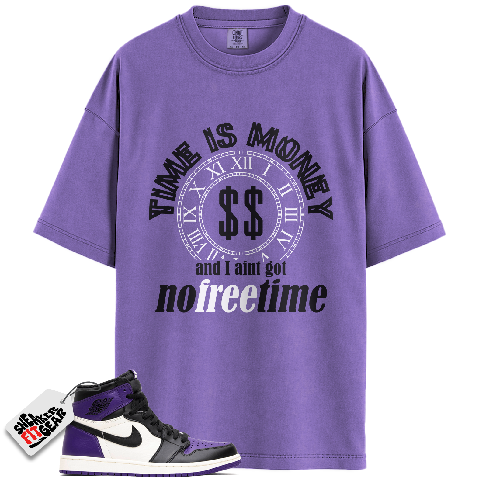 Jordan 1 Retro High Court Purple White Match Shirts, Free Time Shirt To Match Jordan 1 Retro High Court Purple White