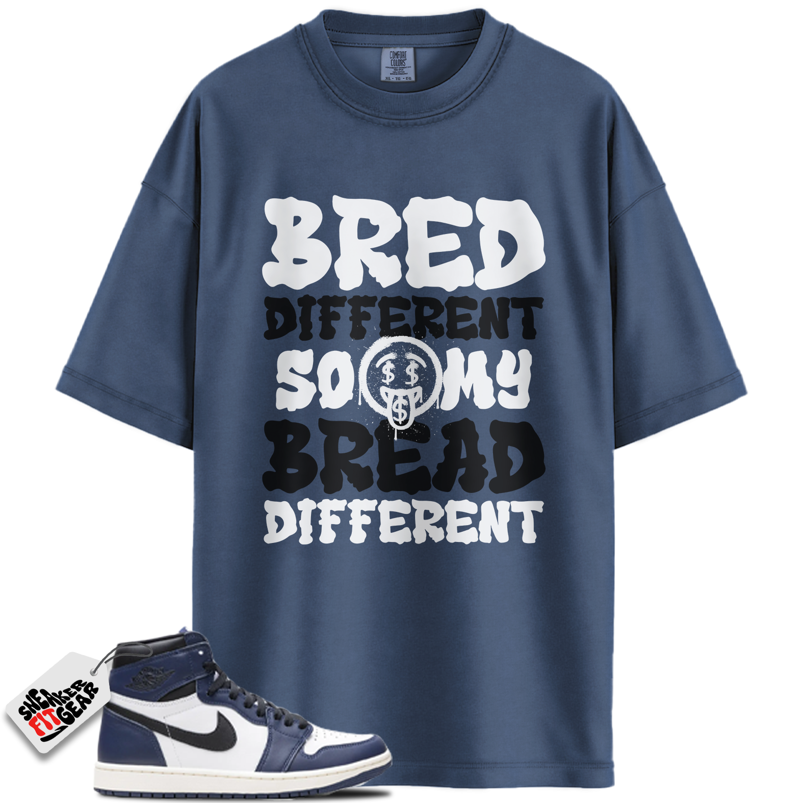 Jordan 1 High OG Midnight Navy Match Shirts, Bred Different So My Bread Different To Match Jordan 1 High OG Midnight Navy
