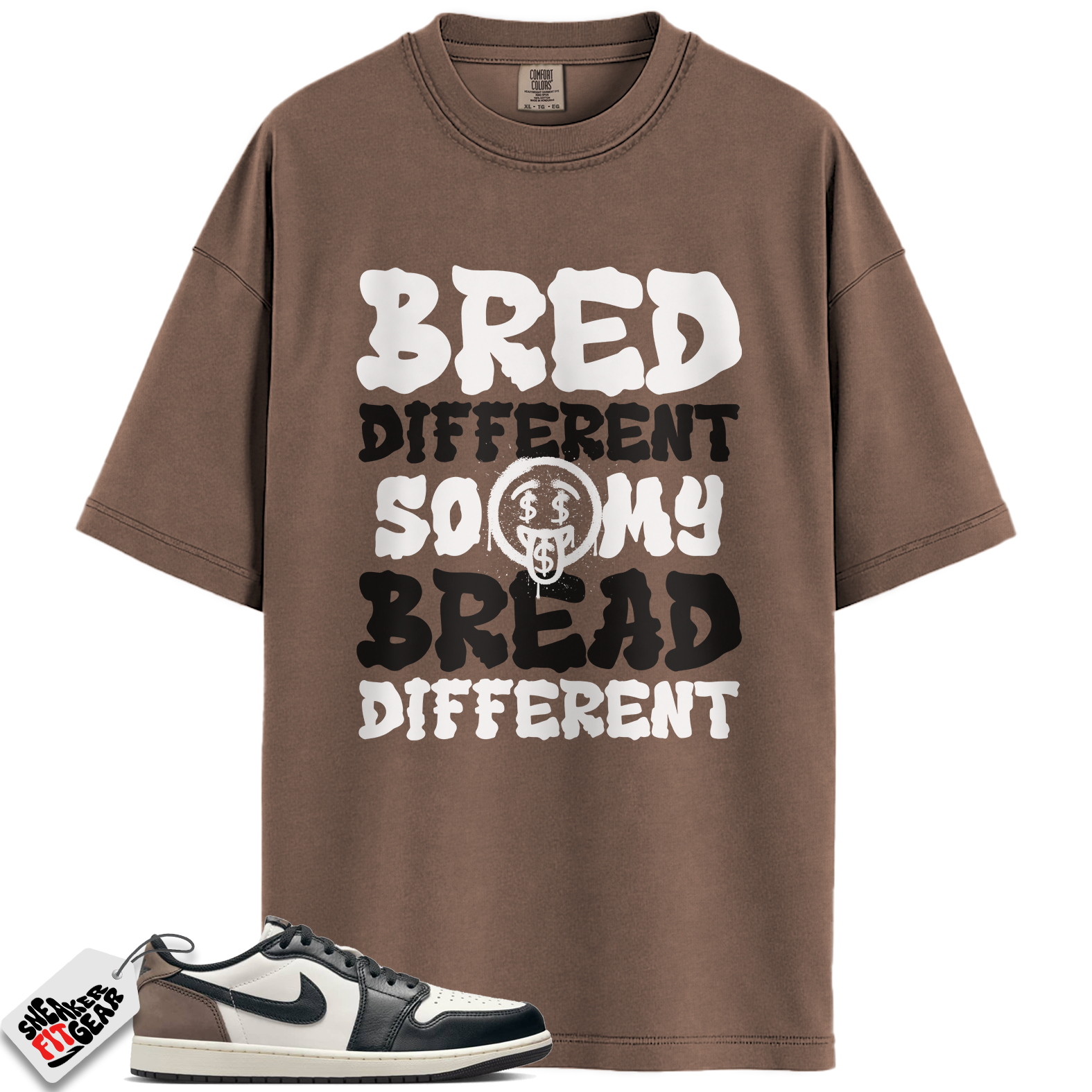 Jordan 1 Retro Low OG Mocha Match Shirts, Bred Different So My Bread Different To Match Jordan 1 Retro Low OG Mocha Main image