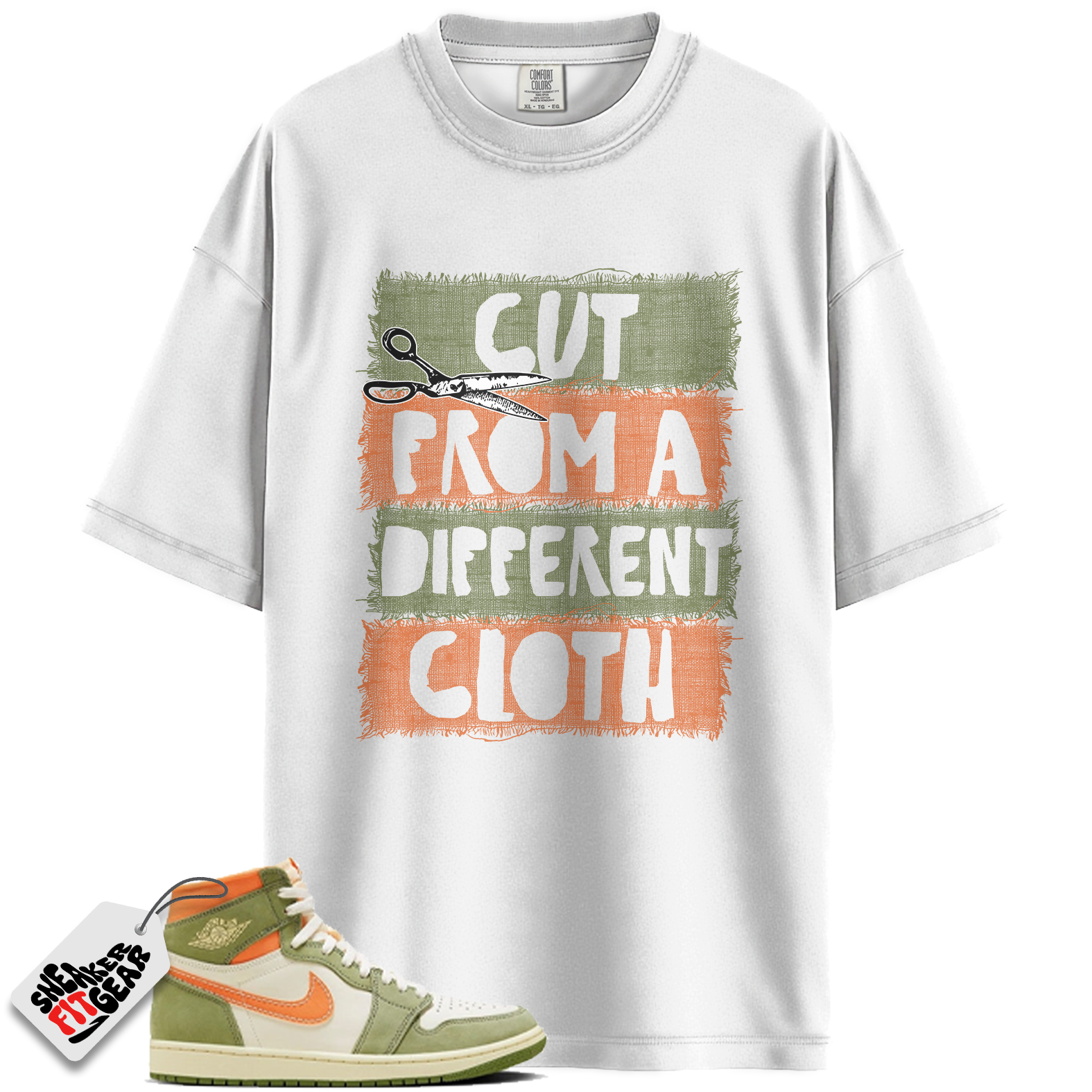 Jordan 1 High OG Craft Celadon Match Shirts, Cut From A Different Cloth To Match Jordan 1 High OG Craft Celadon
