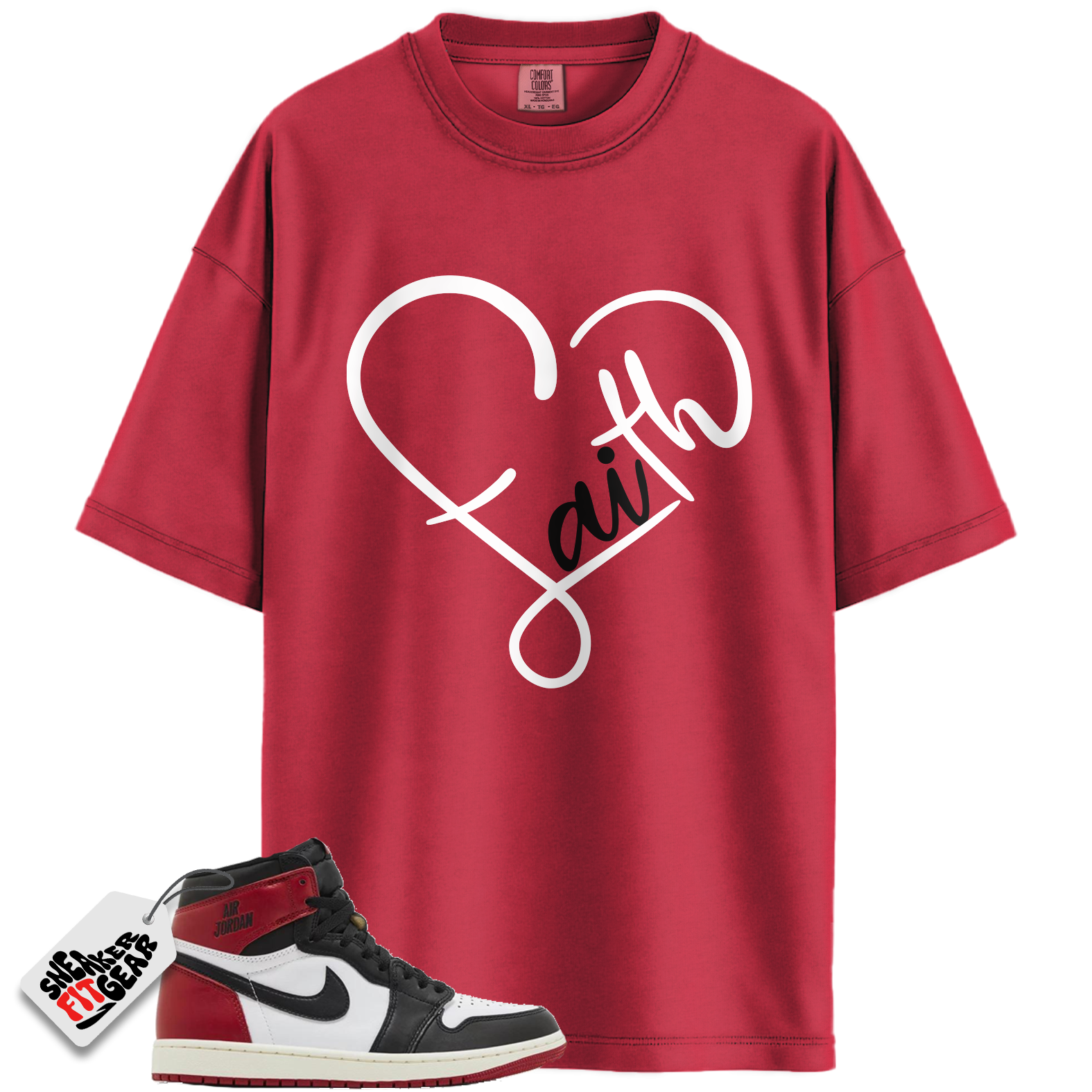 Jordan 1 Retro High OG Black Toe Reimagined Match Shirts, FAITH To Match Jordan 1 Retro High OG Black Toe Reimagined