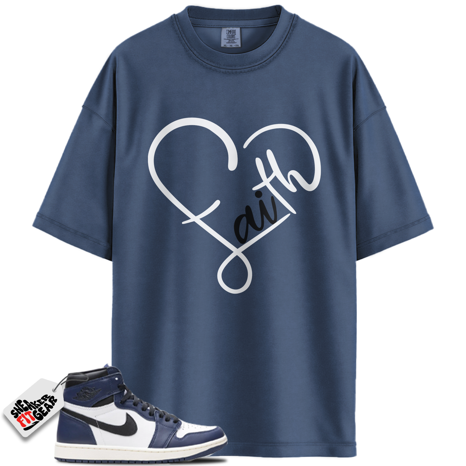 Jordan 1 High OG Midnight Navy Match Shirts, FAITH To Match Jordan 1 High OG Midnight Navy