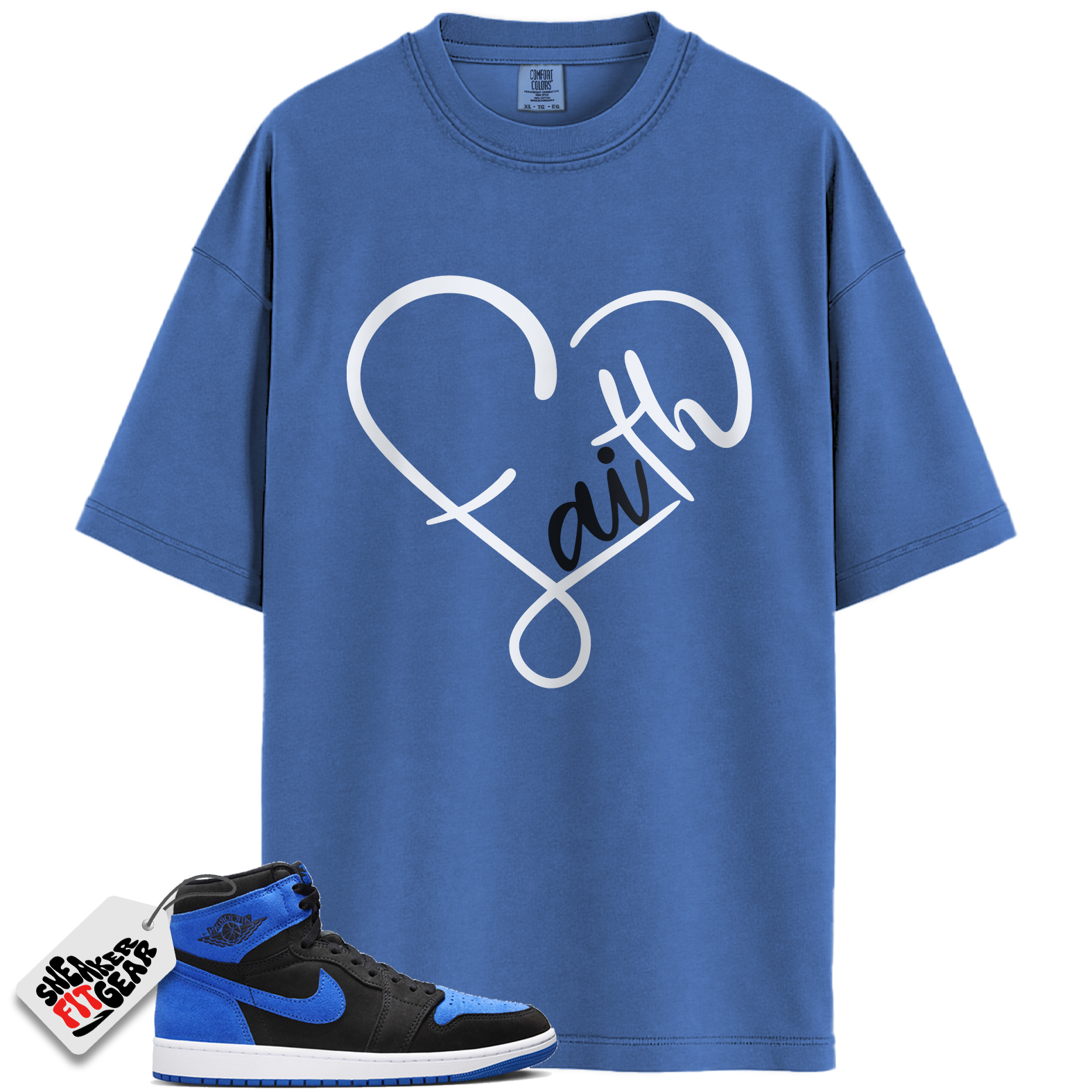Jordan 1 Retro High OG Royal Reimagined Match Shirts, FAITH To Match Jordan 1 Retro High OG Royal Reimagined