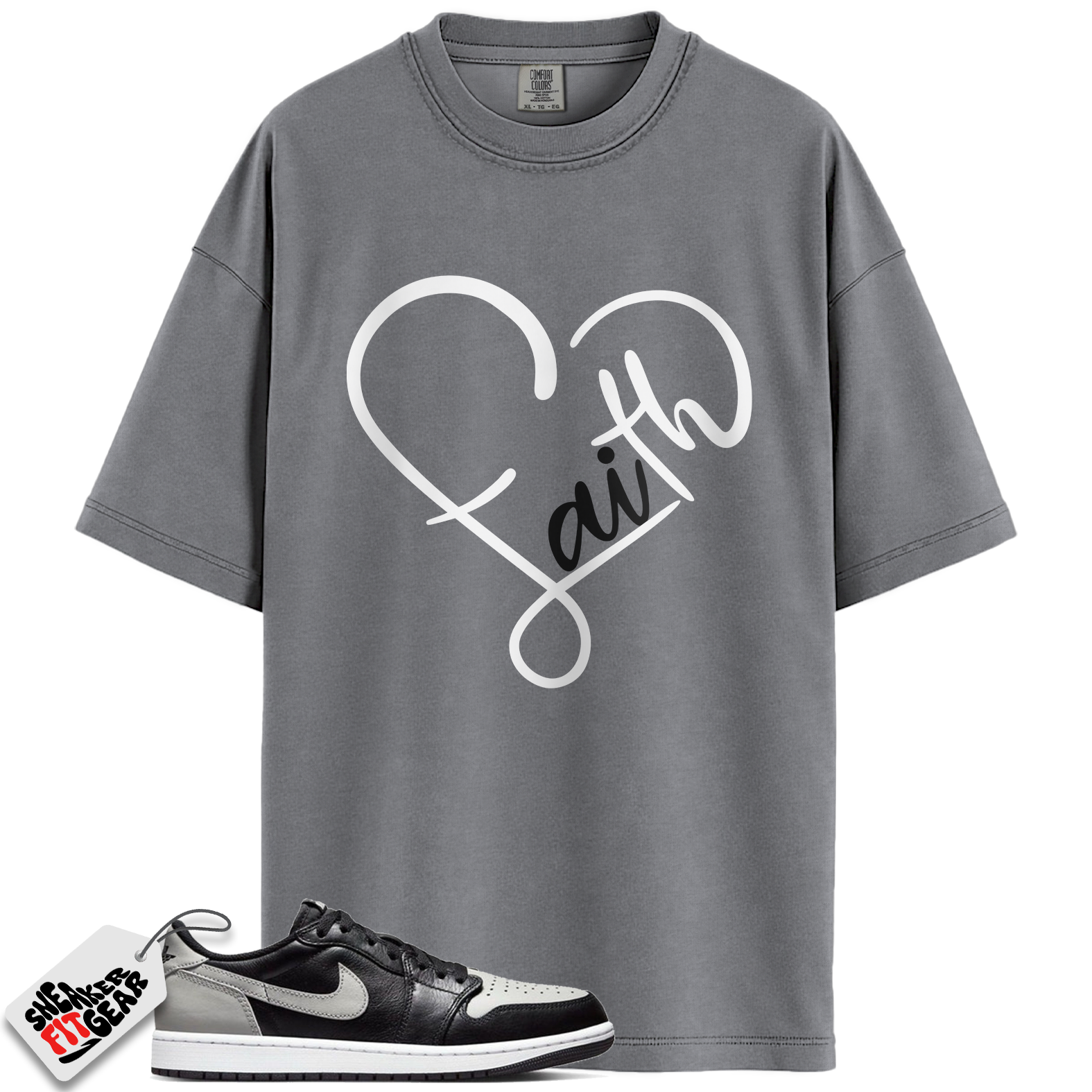Jordan 1 Retro Low OG Shadow (2024) Match Shirts, FAITH To Match  Jordan 1 Retro Low OG Shadow (2024)