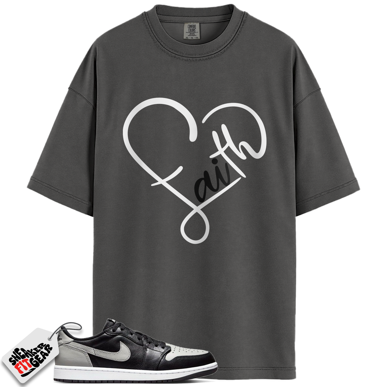 Jordan 1 Retro Low OG Shadow (2024) Match Shirts, FAITH To Match  Jordan 1 Retro Low OG Shadow (2024)