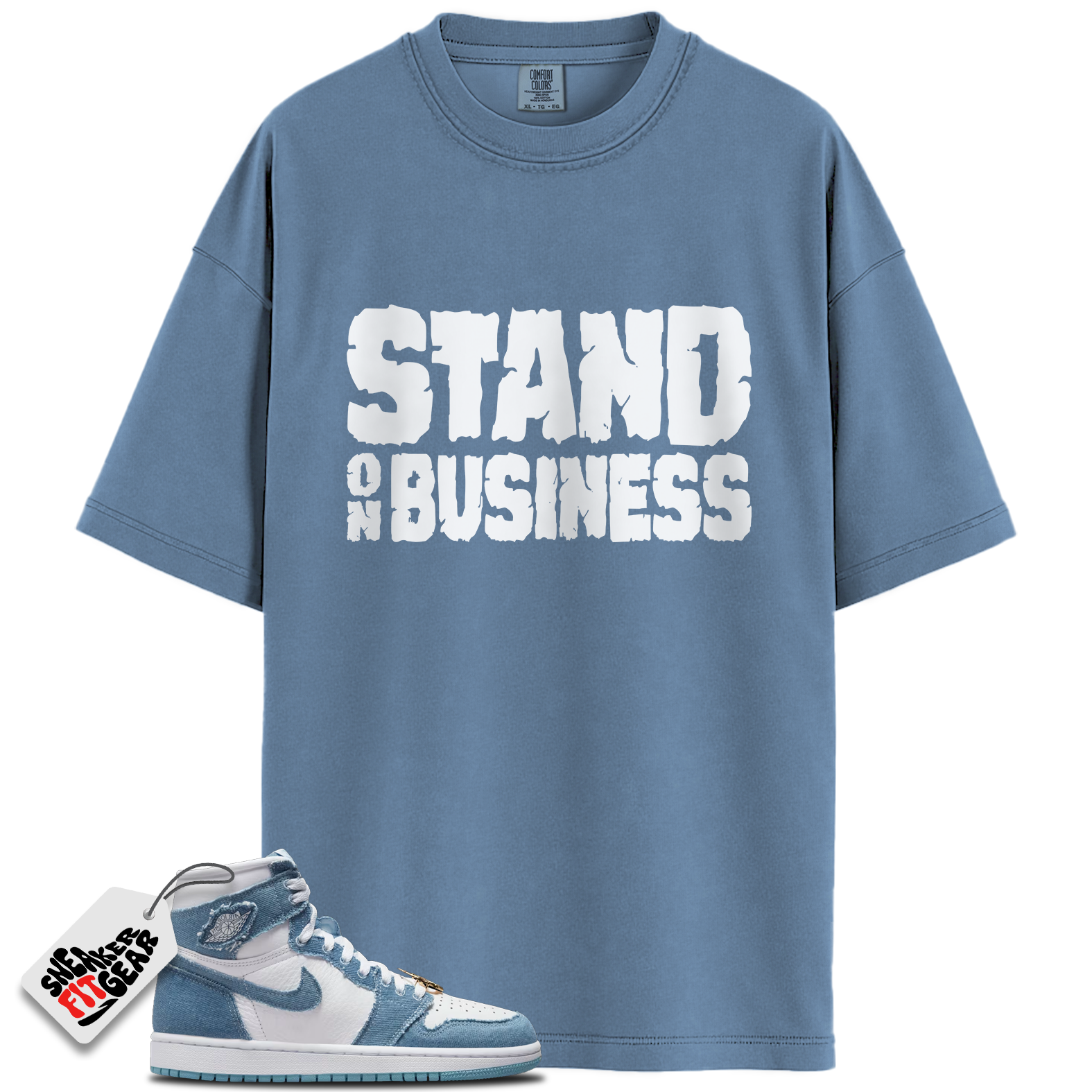 Women's 1s High OG Denim Match Shirts, Stand On Business To Match Women's 1s High OG Denim