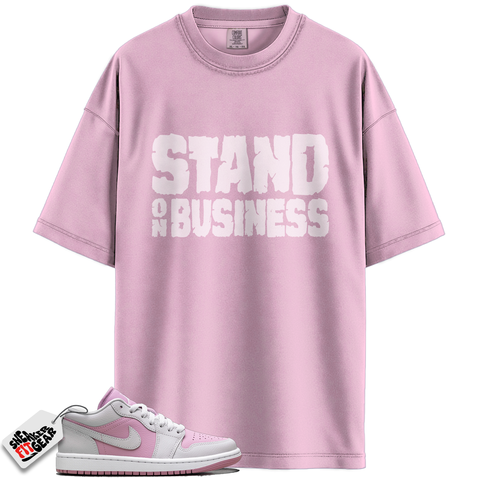 Women's Jordan 1 Low Orchid Neutral Grey Match Shirts, Stand On Business To Match Women's Jordan 1 Low Orchid Neutral Grey