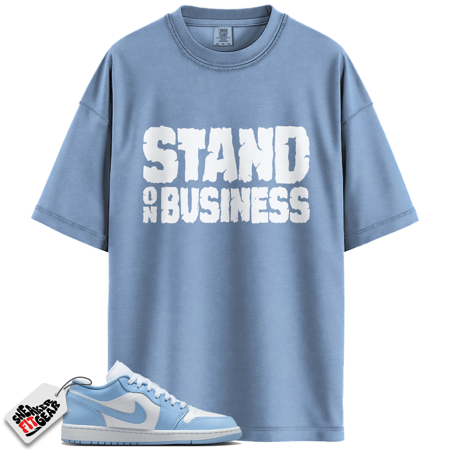 Jordan 1 Low White Aluminum Match Shirts, Stand On Business To Match Jordan 1 Low White Aluminum
