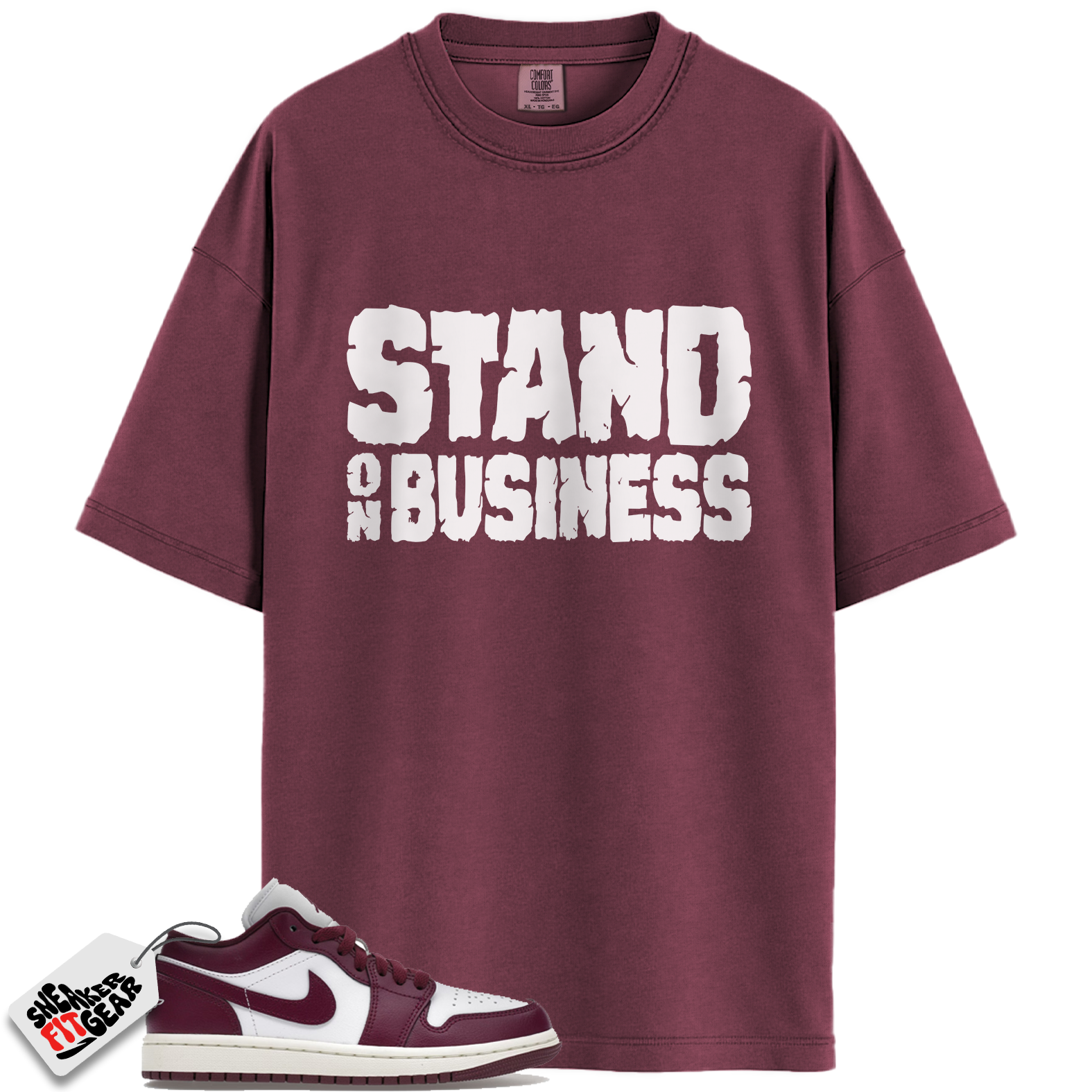 Jordan 1 Low Bordeaux Match Shirts, Stand On Business To Match Jordan 1 Low Bordeaux