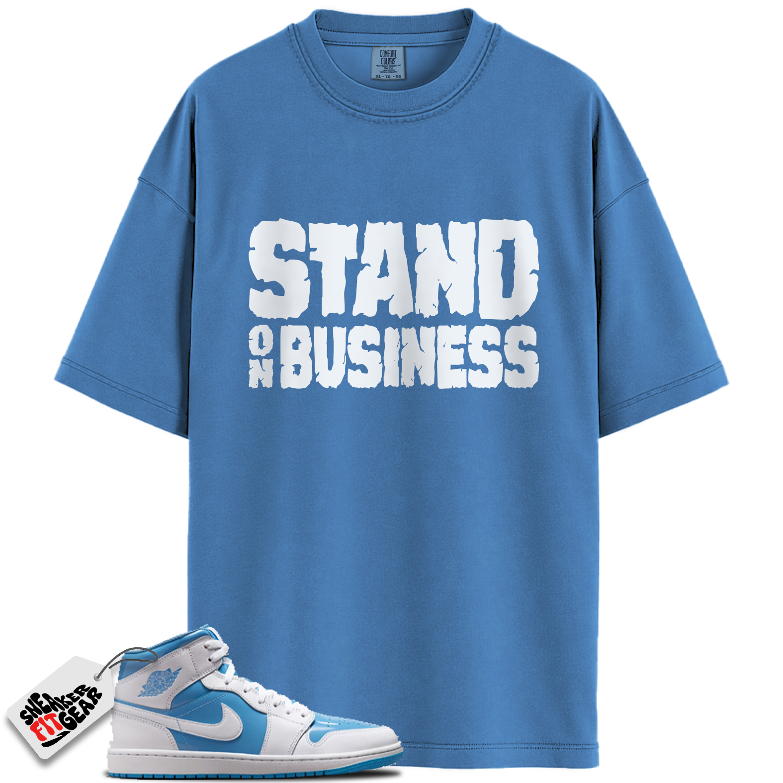 Jordan 1 Mid Legend Blue Match Shirts, Stand On Business To Match Jordan 1 Mid Legend Blue