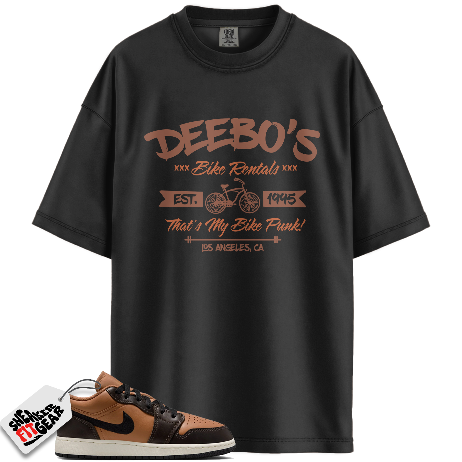 Jordan 1 Low SE Flax Baroque Brown Match Shirts, Deebo’s Bike Shop Shirt To Match Jordan 1 Low SE Flax Baroque Brown Main image