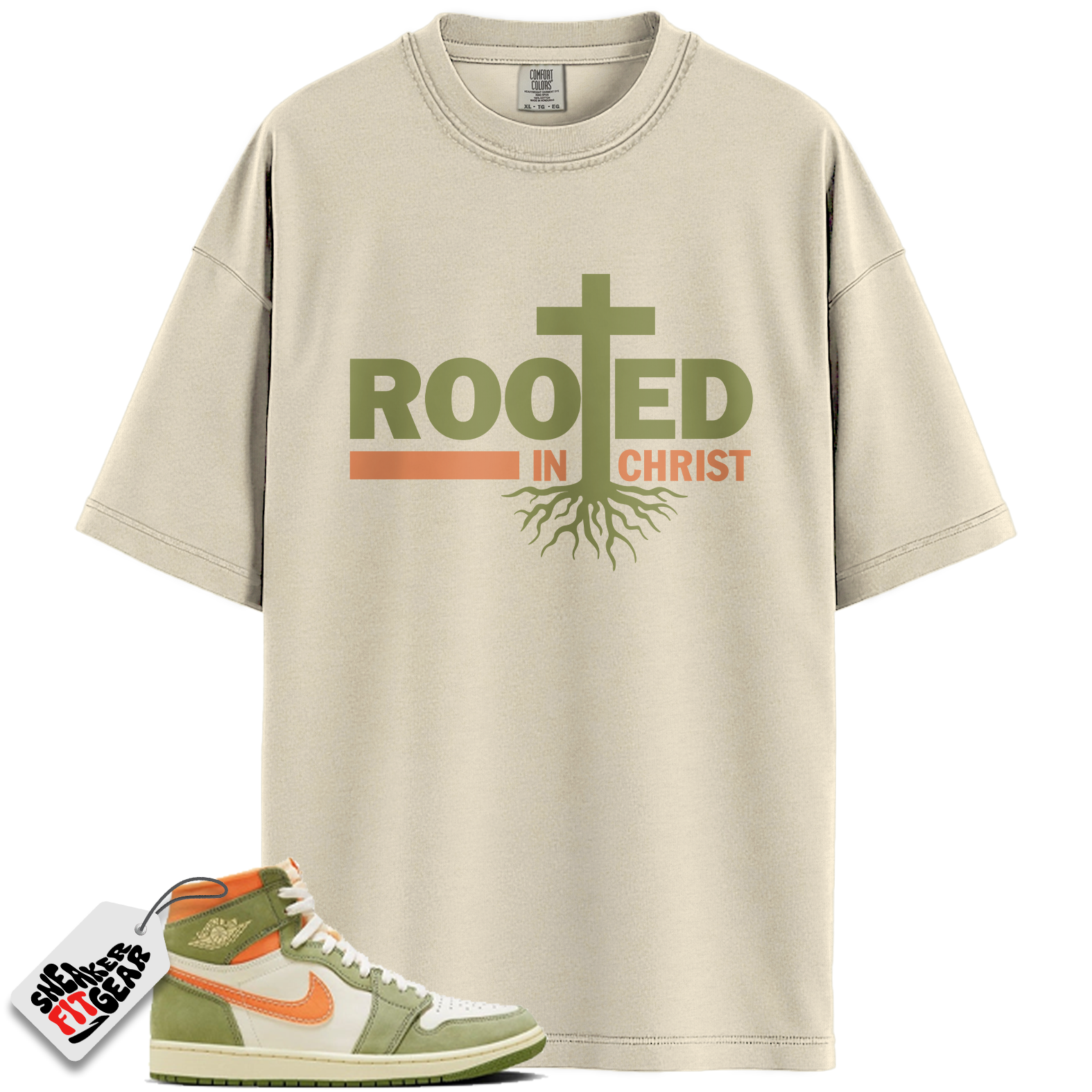 Jordan 1 High OG Craft Celadon Match Shirts, ROOTED To Match Jordan 1 High OG Craft Celadon