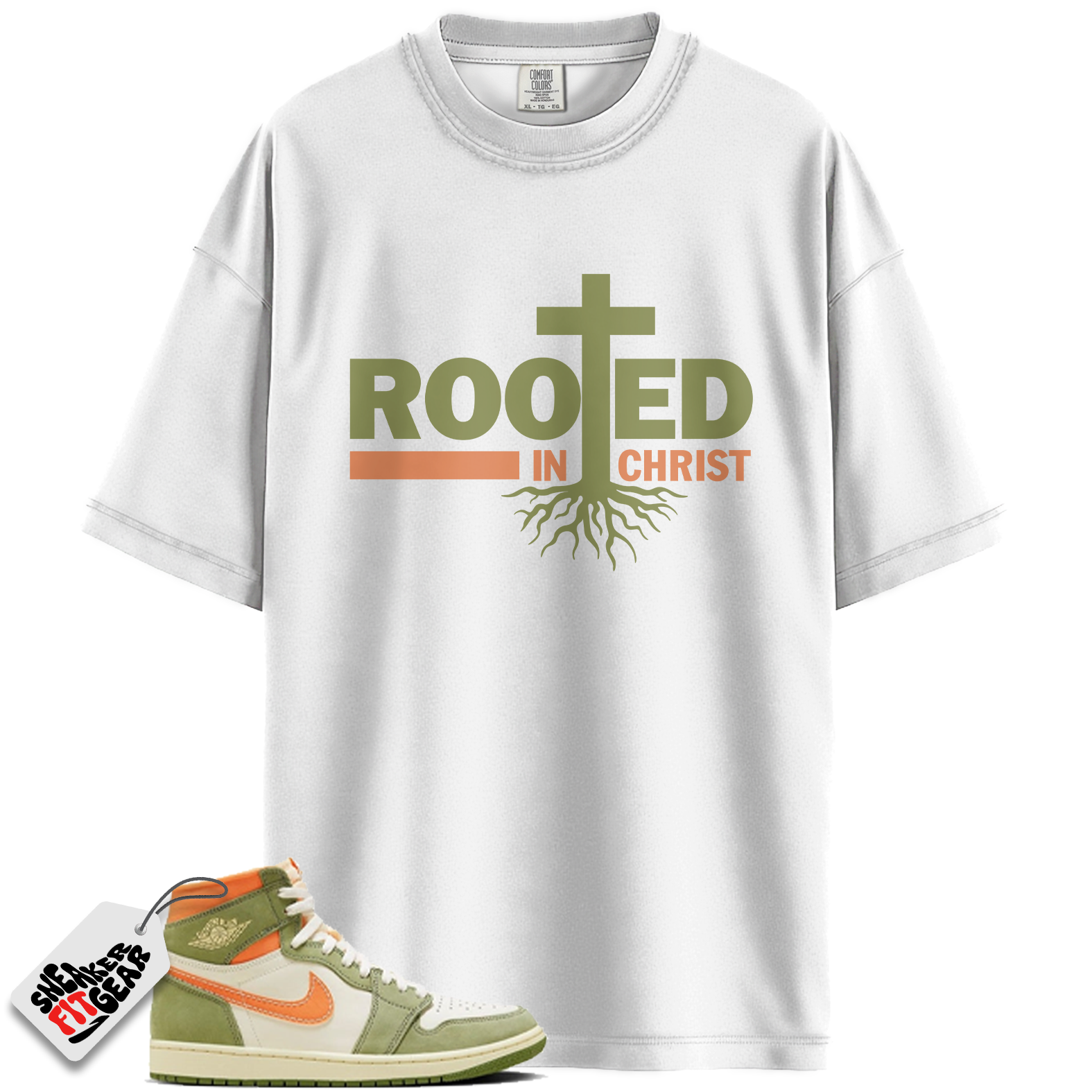 Jordan 1 High OG Craft Celadon Match Shirts, ROOTED To Match Jordan 1 High OG Craft Celadon