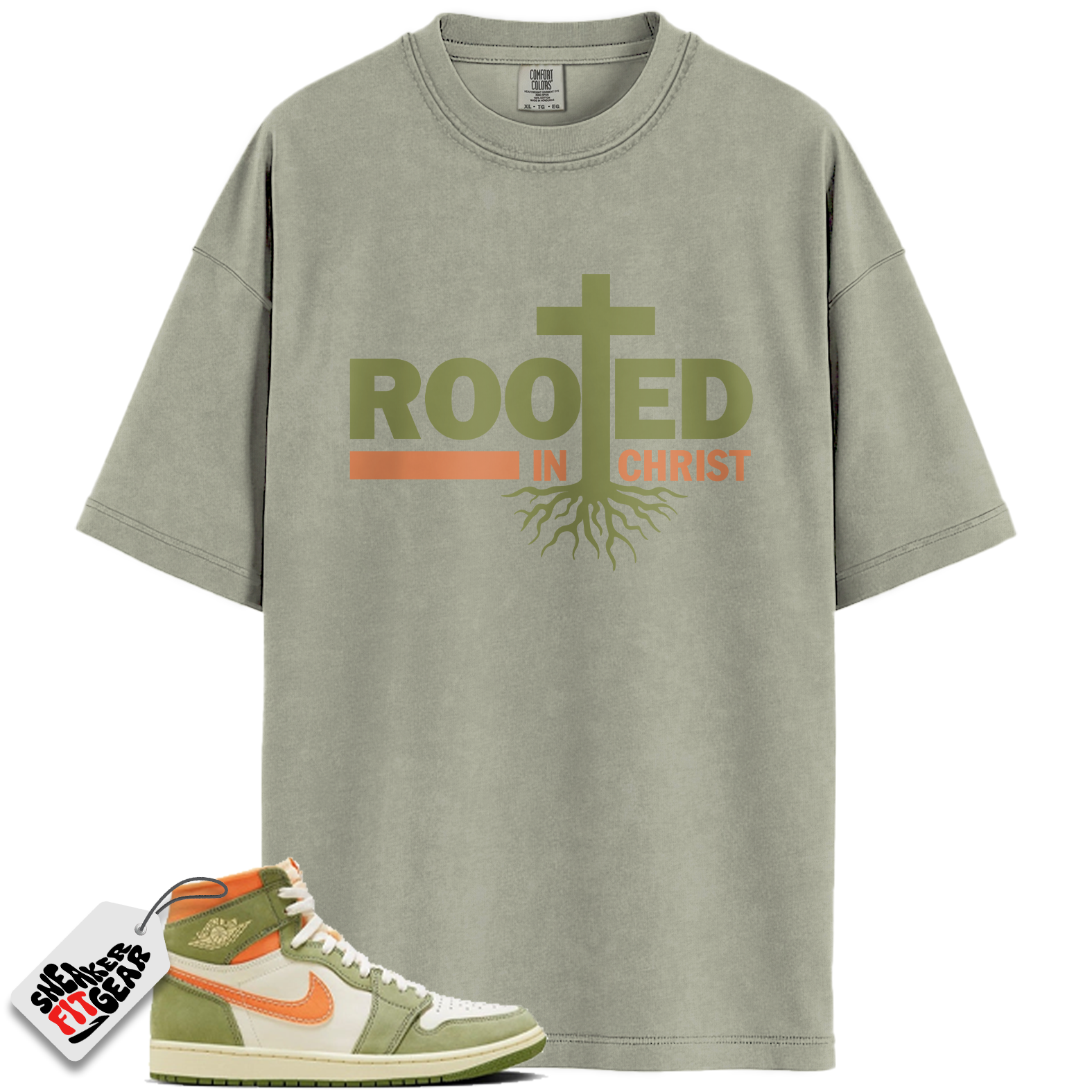 Jordan 1 High OG Craft Celadon Match Shirts, ROOTED To Match Jordan 1 High OG Craft Celadon