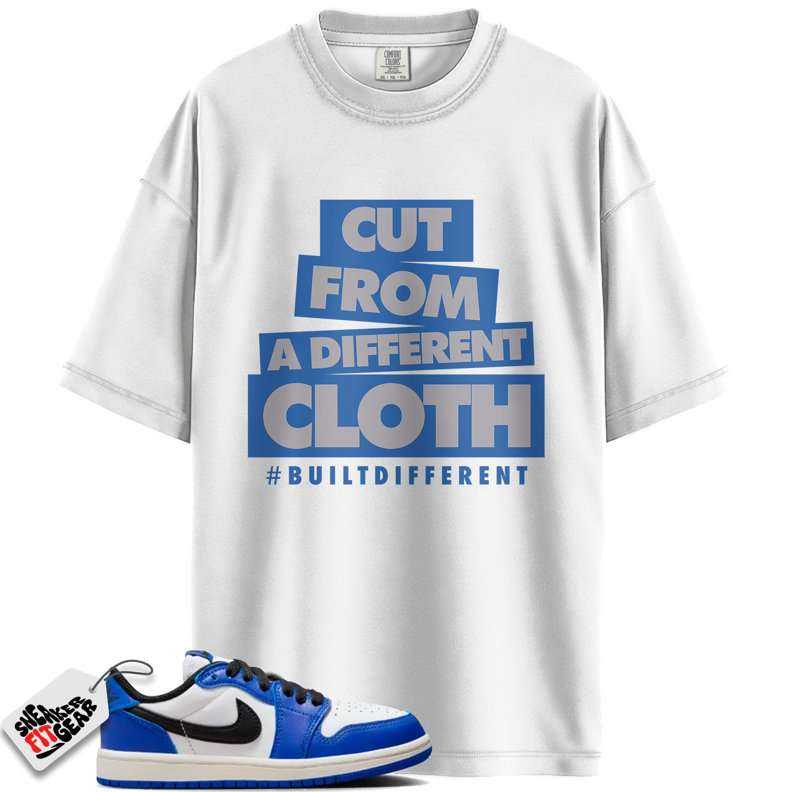 Jordan 1 Retro Low OG Game Royal Match Shirts, Cut From A Different Cloth To Match Jordan 1 Retro Low OG Game Royal