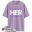 Women's Jordan 1 Mid Indigo Haze Doll White Match Shirts, HER To Match Women's Jordan 1 Mid Indigo Haze Doll White