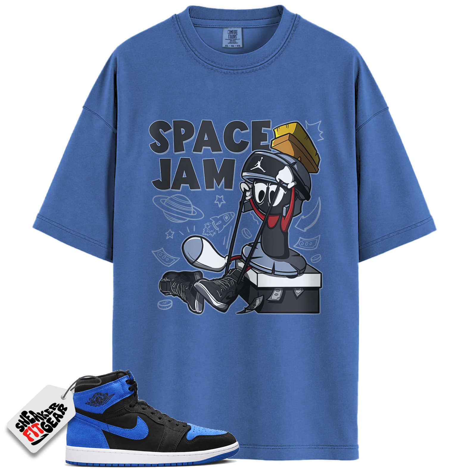 Jordan 1 Retro High OG Royal Reimagined Match Shirts, The Martian Marvin Unisex Shirt To Match Jordan 1 Retro High OG Royal Reimagined