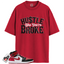 Jordan 1 Mid Alternate Bred Toe Match Shirts, Hustle Like You're Broke To Match  Jordan 1 Mid Alternate Bred Toe