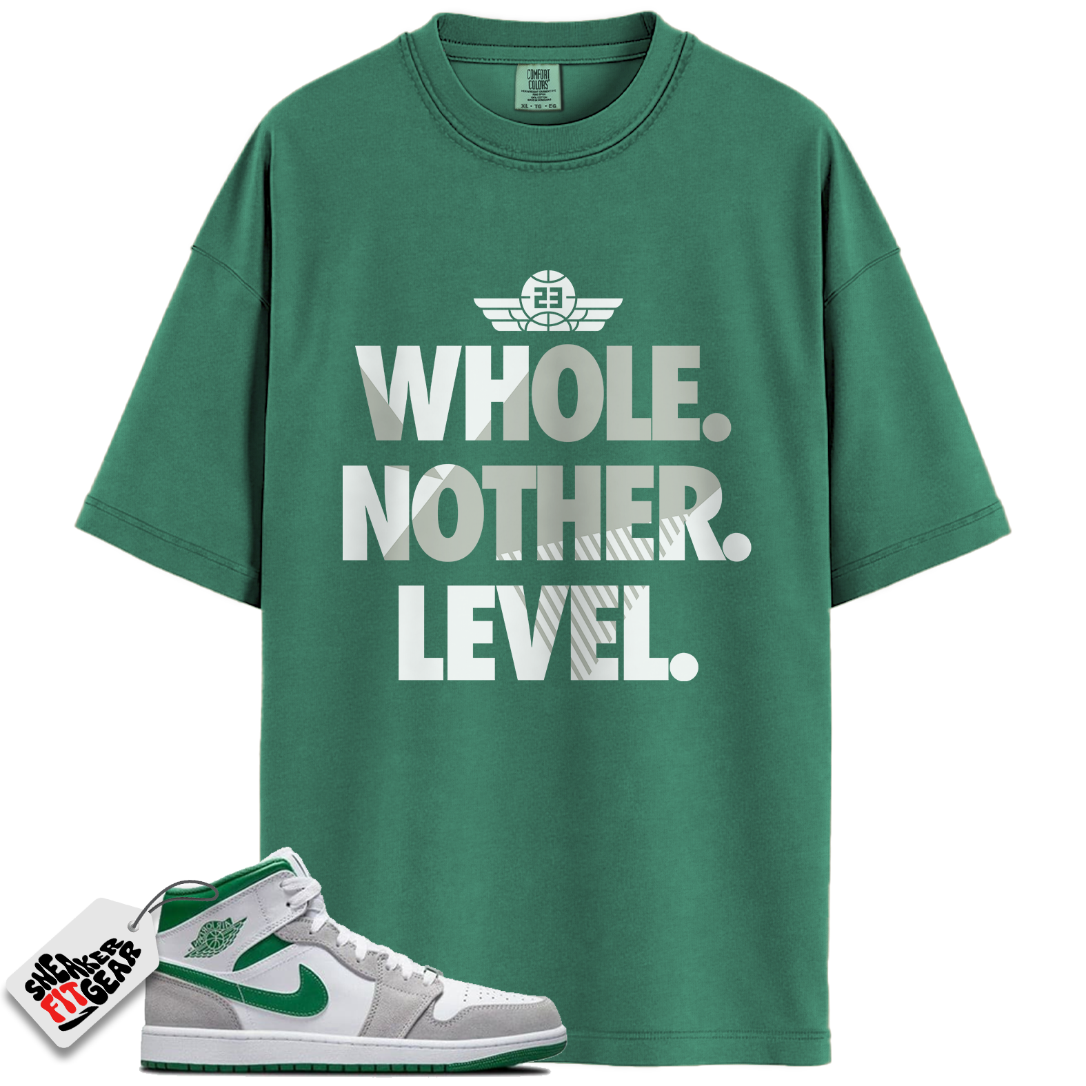 Jordan 1 Mid SE Grey Green Match Shirts, Next Level Shirt To Match Jordan 1 Mid SE Grey Green