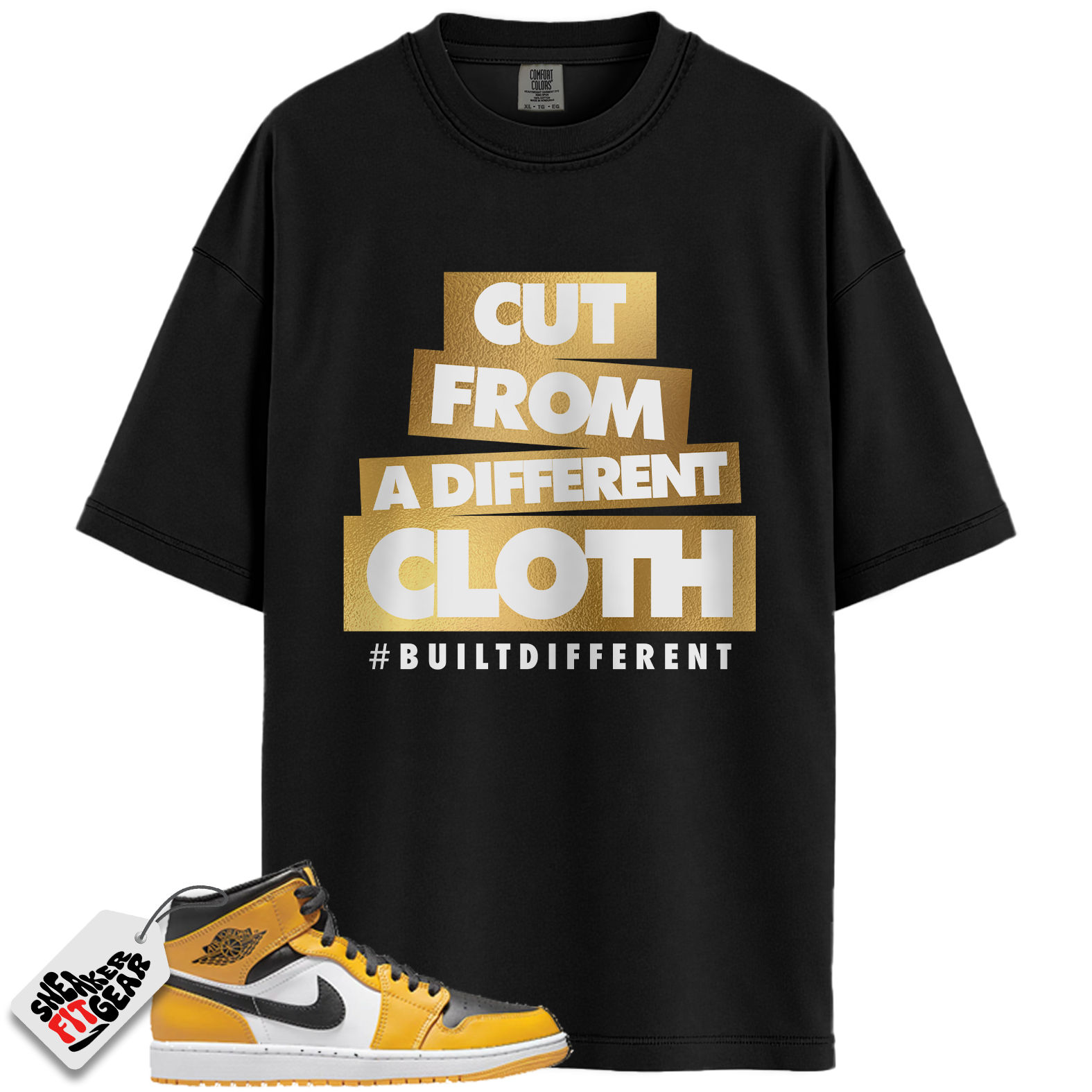 Jordan 1 Retro High OG Yellow Toe Taxi Match Shirts, Cut From A Different Cloth To Match  Jordan 1 Retro High OG Yellow Toe Taxi Main image