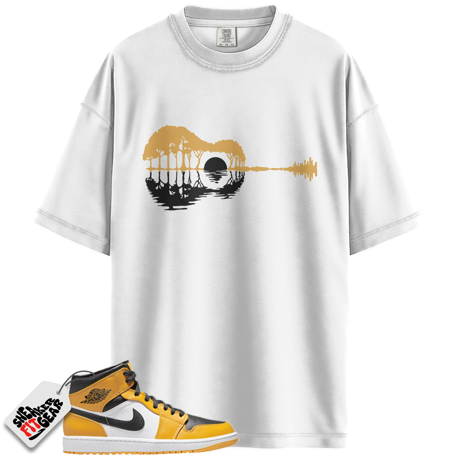Jordan 1 Retro High OG Yellow Toe Taxi Match Shirts, Cut From A Different Cloth To Match  Jordan 1 Retro High OG Yellow Toe Taxi