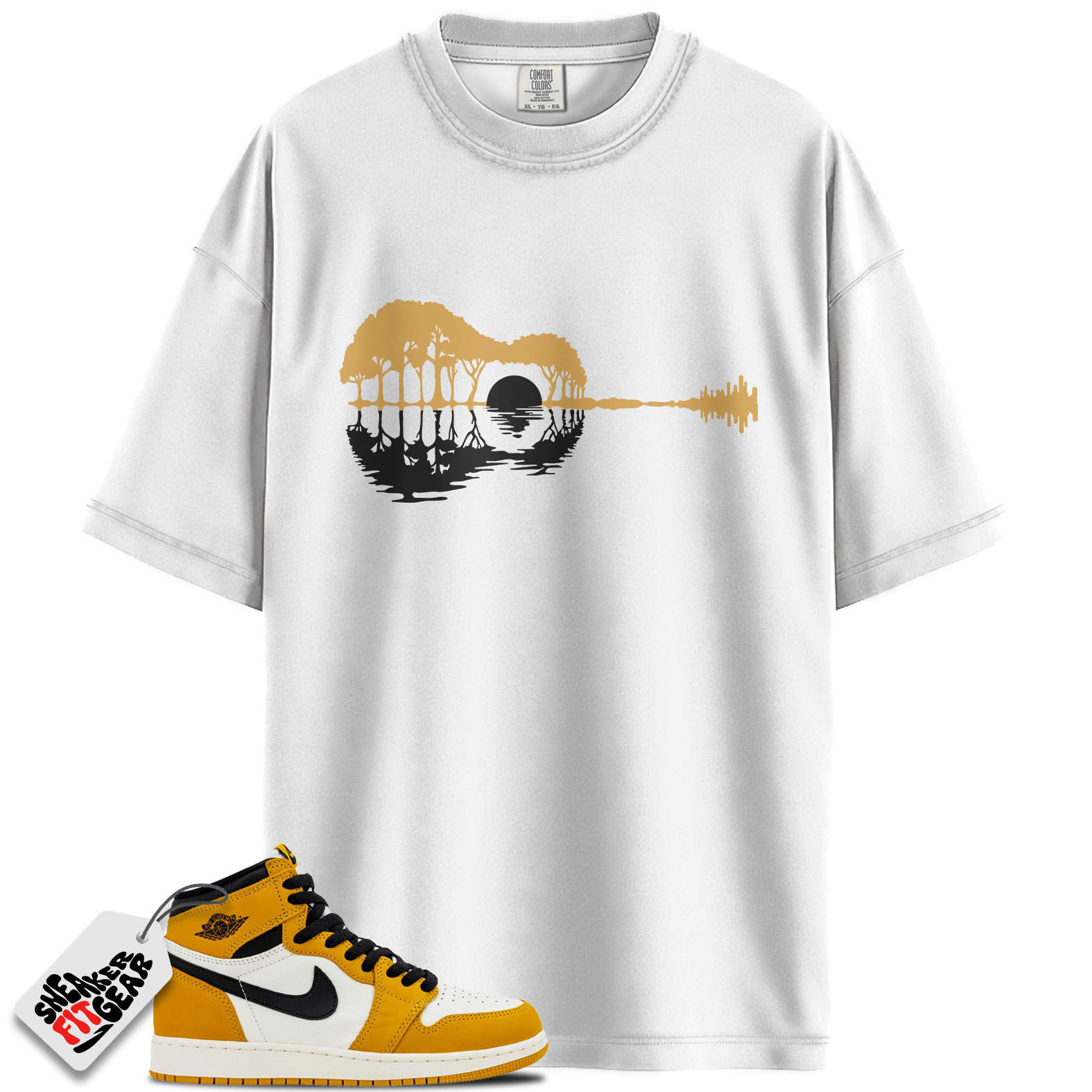 Jordan 1 Retro High OG Yellow Ochre Match Shirts, Guitar Shirt To Match Jordan 1 Retro High OG Yellow Ochre